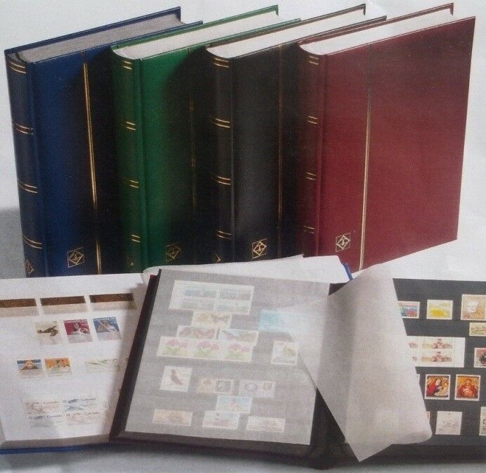Lighthouse Brand Basic Stockbook 16 Black Pages Stamp Album (Black Cover) x 10