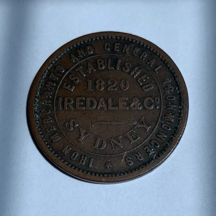 Australia 1860 Iredale 1d Penny Token
