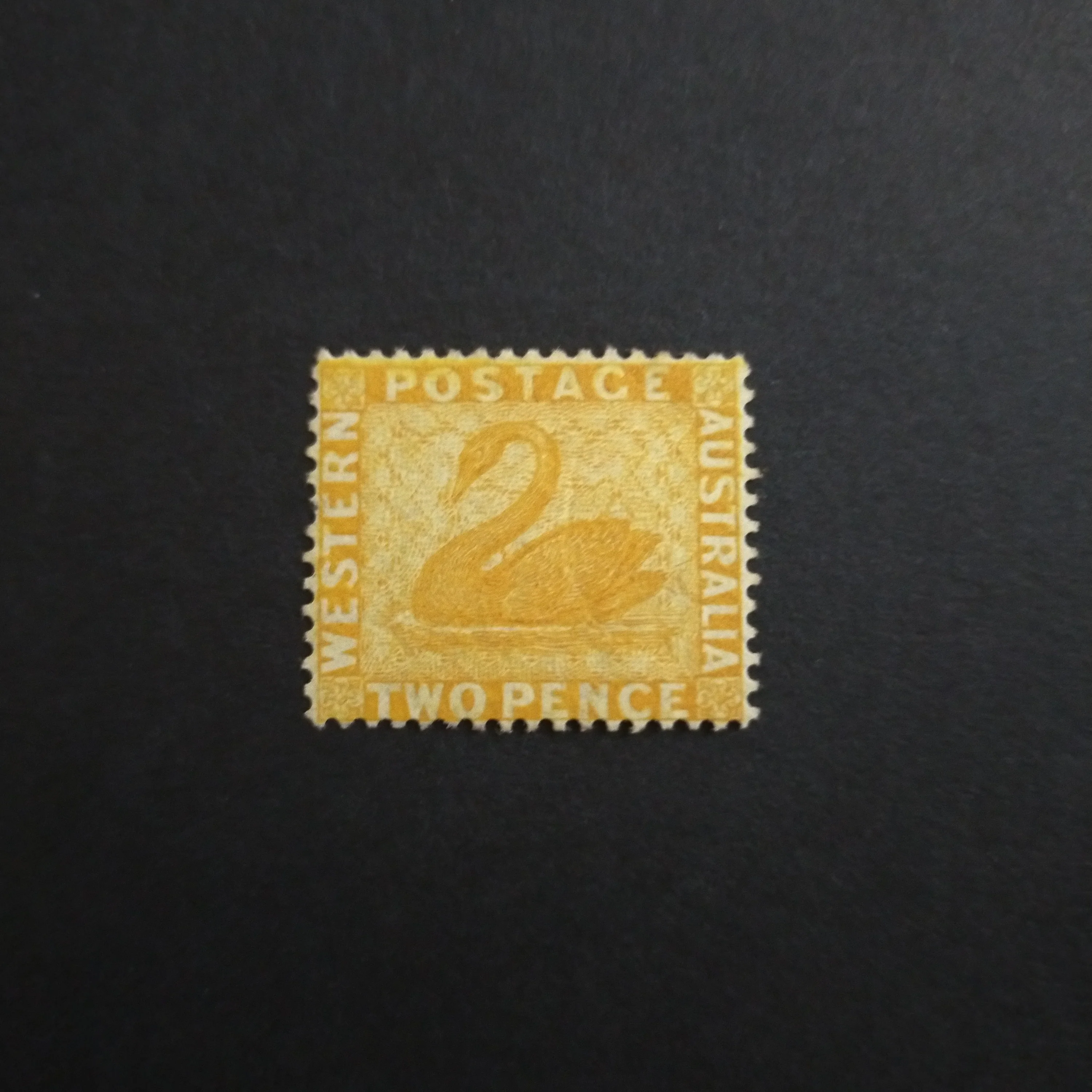 Western Australia SG 71bw 1876 2d Chrome-Yellow Sideways Wmk Crown To Right of CC MLH