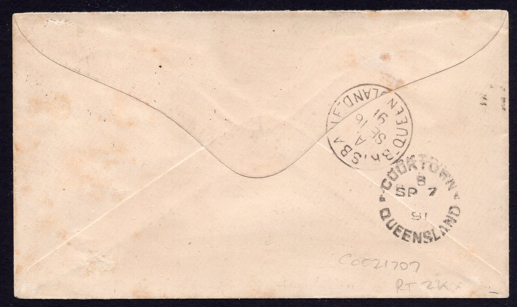 British New Guinea, Papua Queensland 2d Blue on 1891 Cover from Port Moresby - Image 2