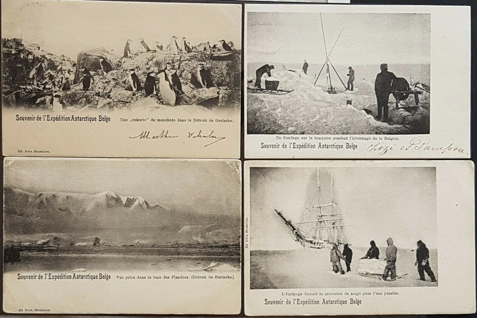 Belgium 1898 Belgian Antarctic postcard set of 11. Rarely seen complete. - Image 3