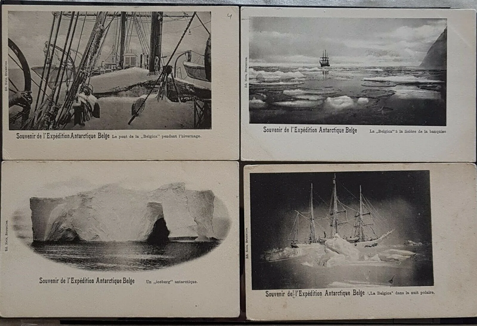 Belgium 1898 Belgian Antarctic postcard set of 11. Rarely seen complete. - Image 6