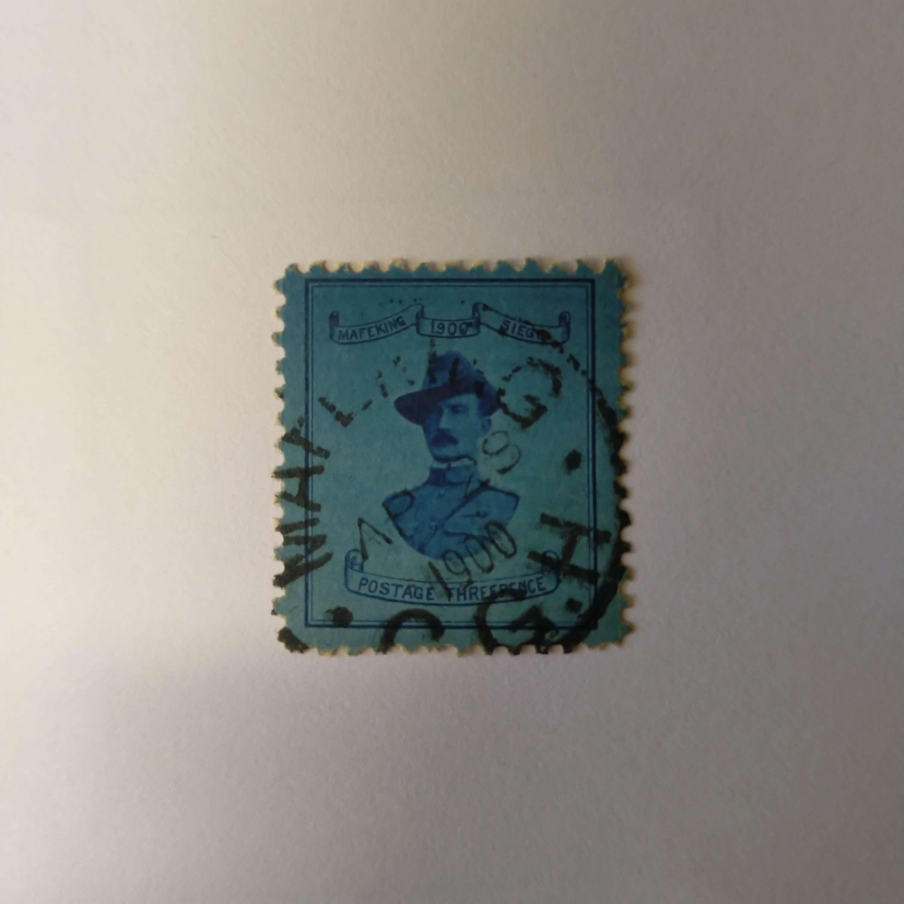 Cape of Good Hope South Africa 1900 3d Deep Blue on Blue General Baden-Powell Boy Scouts Fine Used with central Mafeking CGH cds SG20