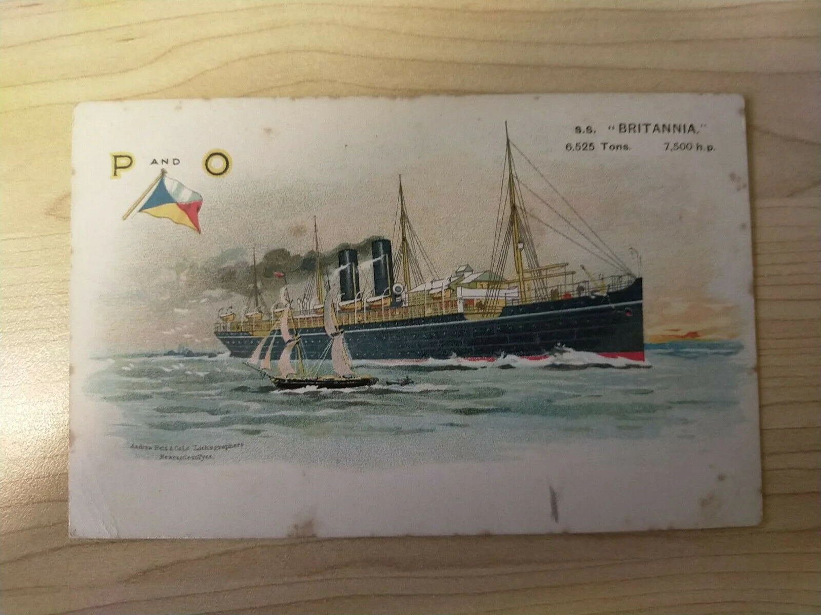 Australia circa 1910 P&O ship S.S. Britannia Mint Postcard