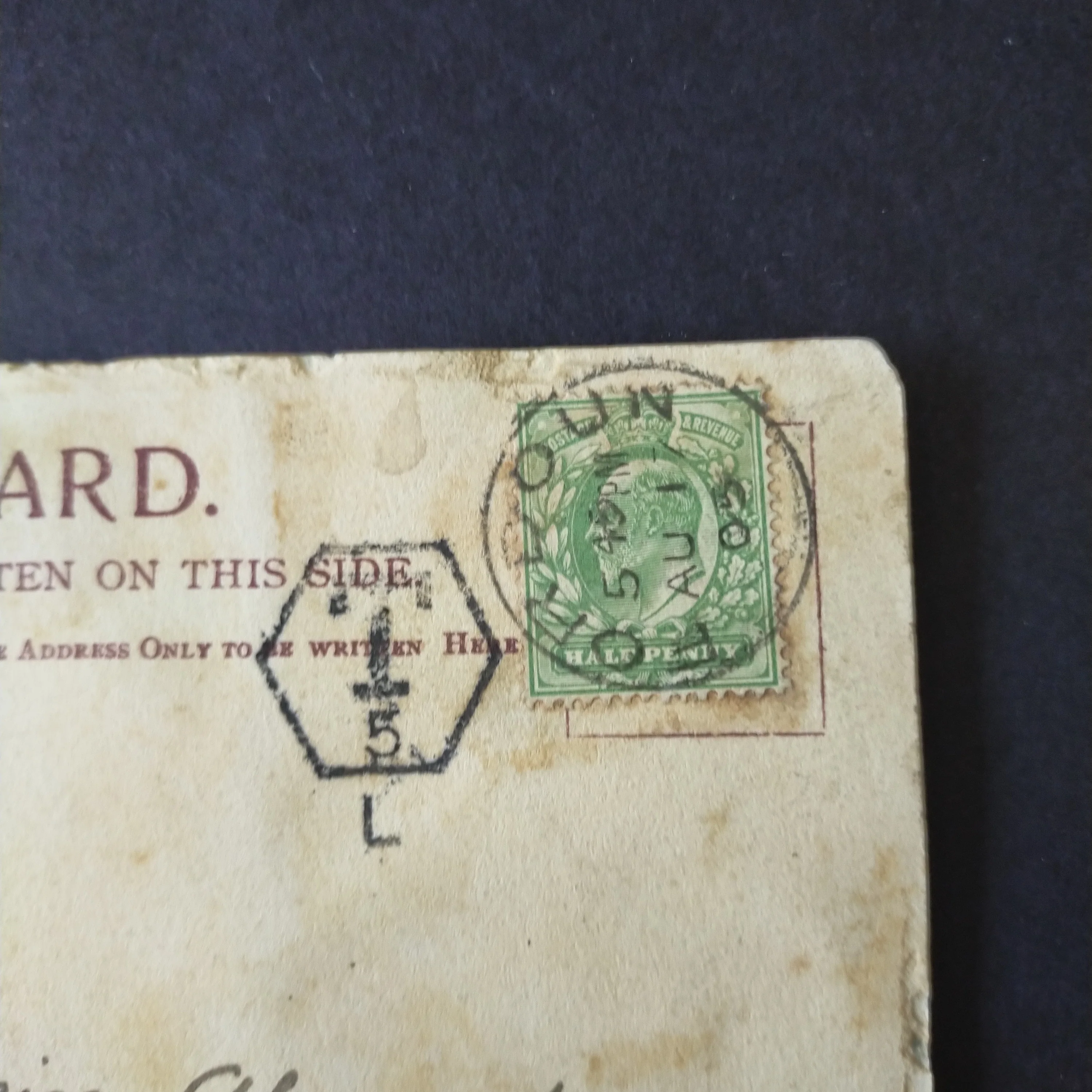 NZ New Zealand 1905 Vintage Postcard Talbot Woods Bournemouth Fordoun Great Britain UK To Hawera KE7 Half Penny Postage Due - Image 3