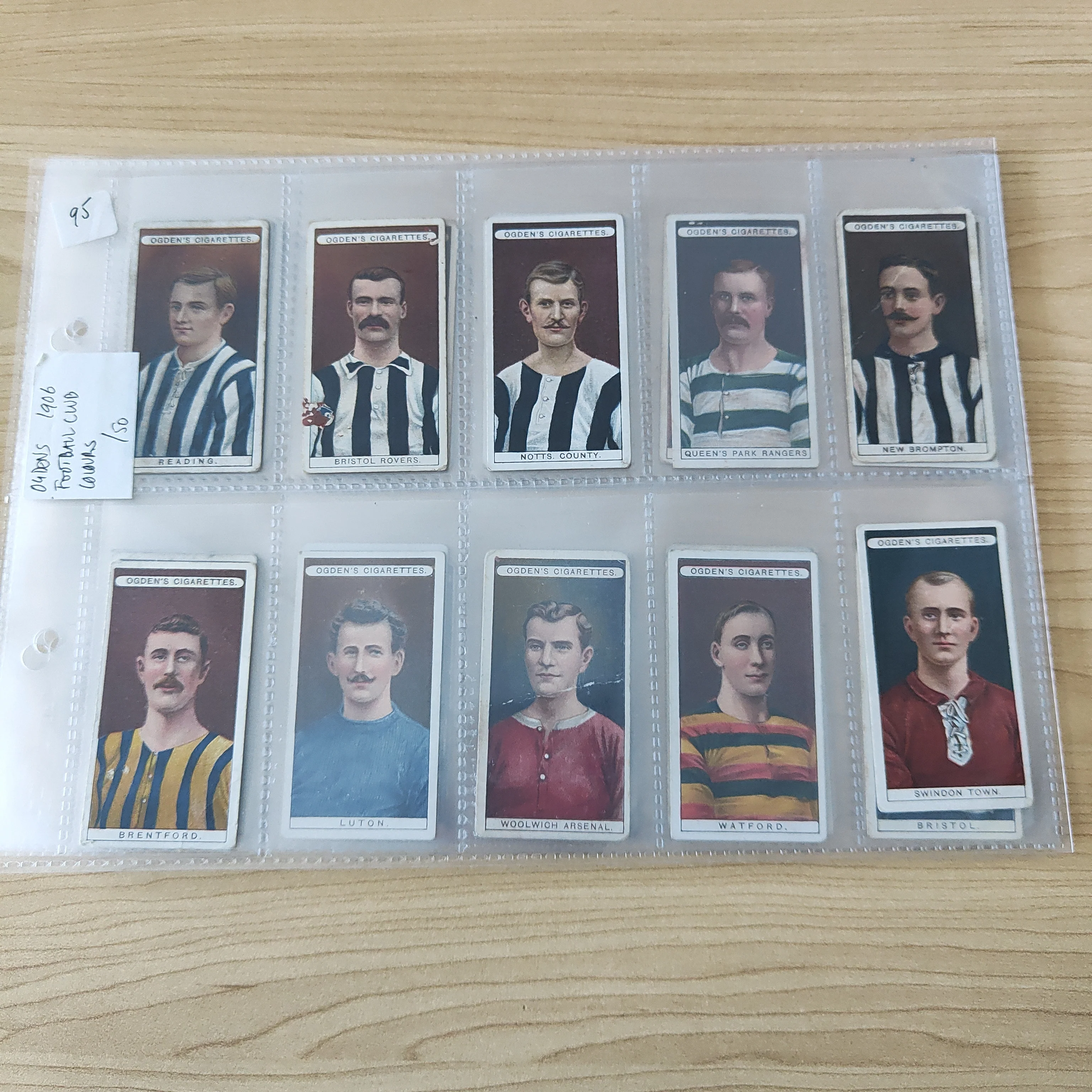 Soccer 1906-26 Ogdens 3 Part Sets of Cigarette Cards 31/51, 45/50 and 43/44