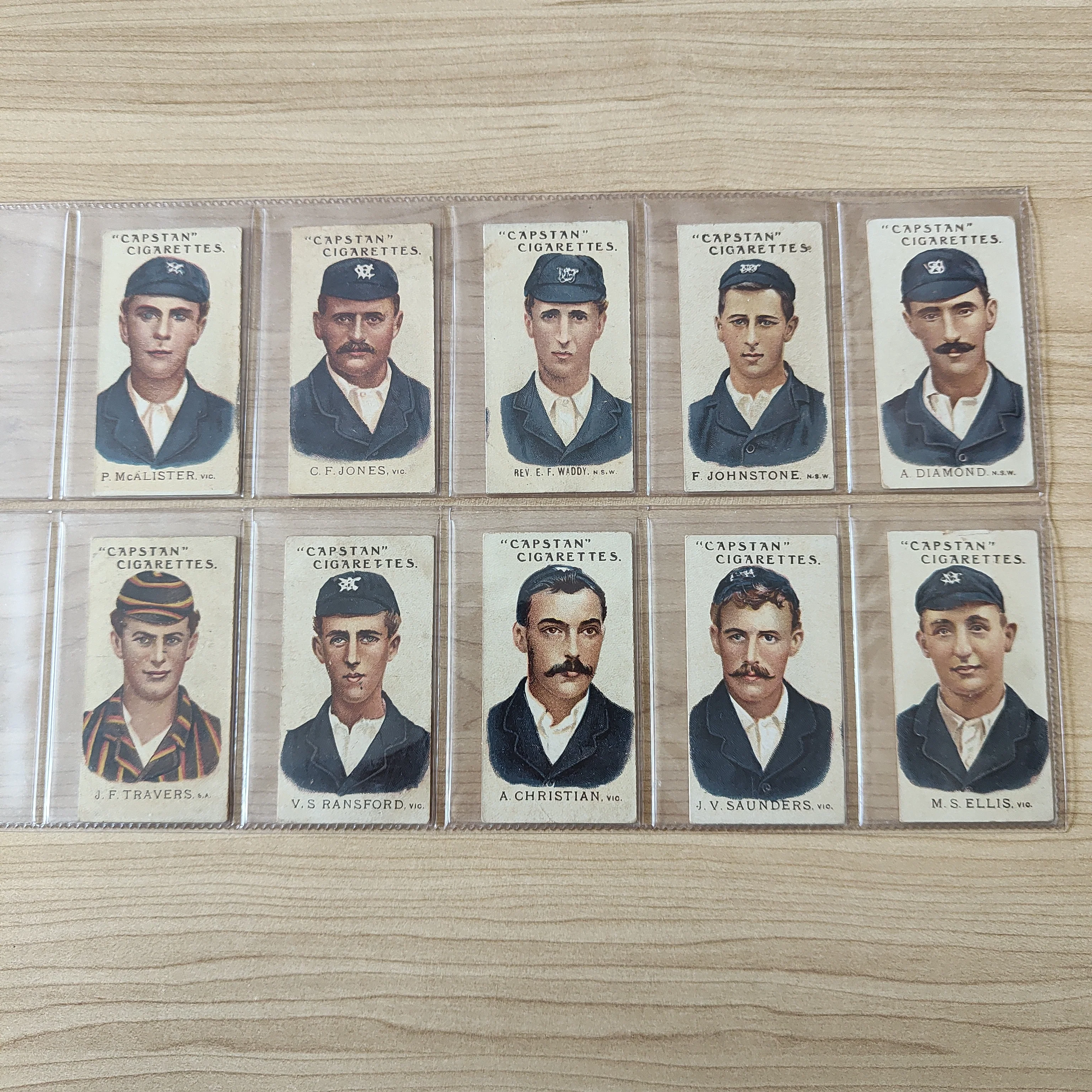 Cricket 1907 Wills Capstan Cigarette Cards, Australian and English Cricketers. Complete Set of 73 - Image 3