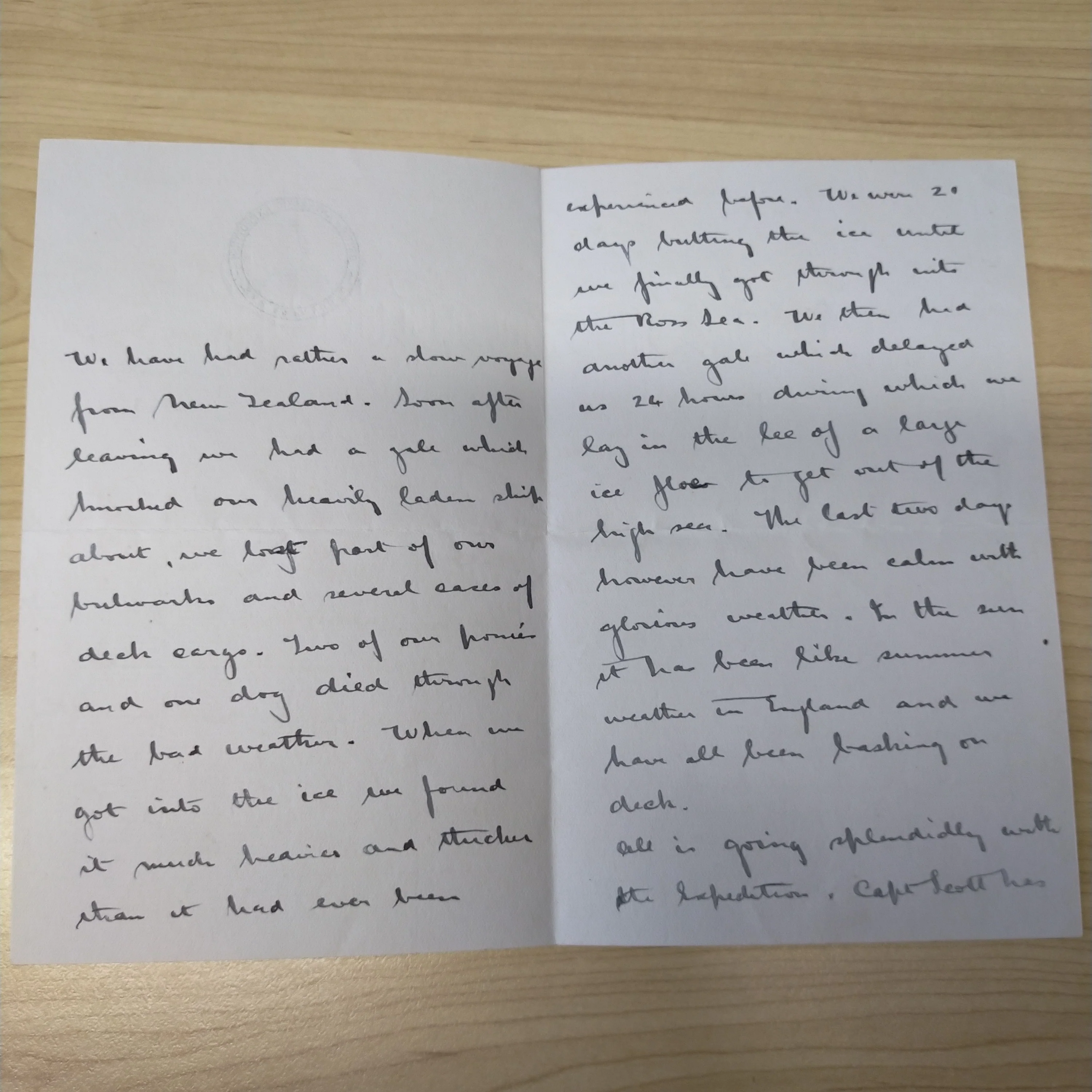 Antarctic 1910-13 British Antarctic Expedition Letter From Meteorologist George Simpson - Image 7