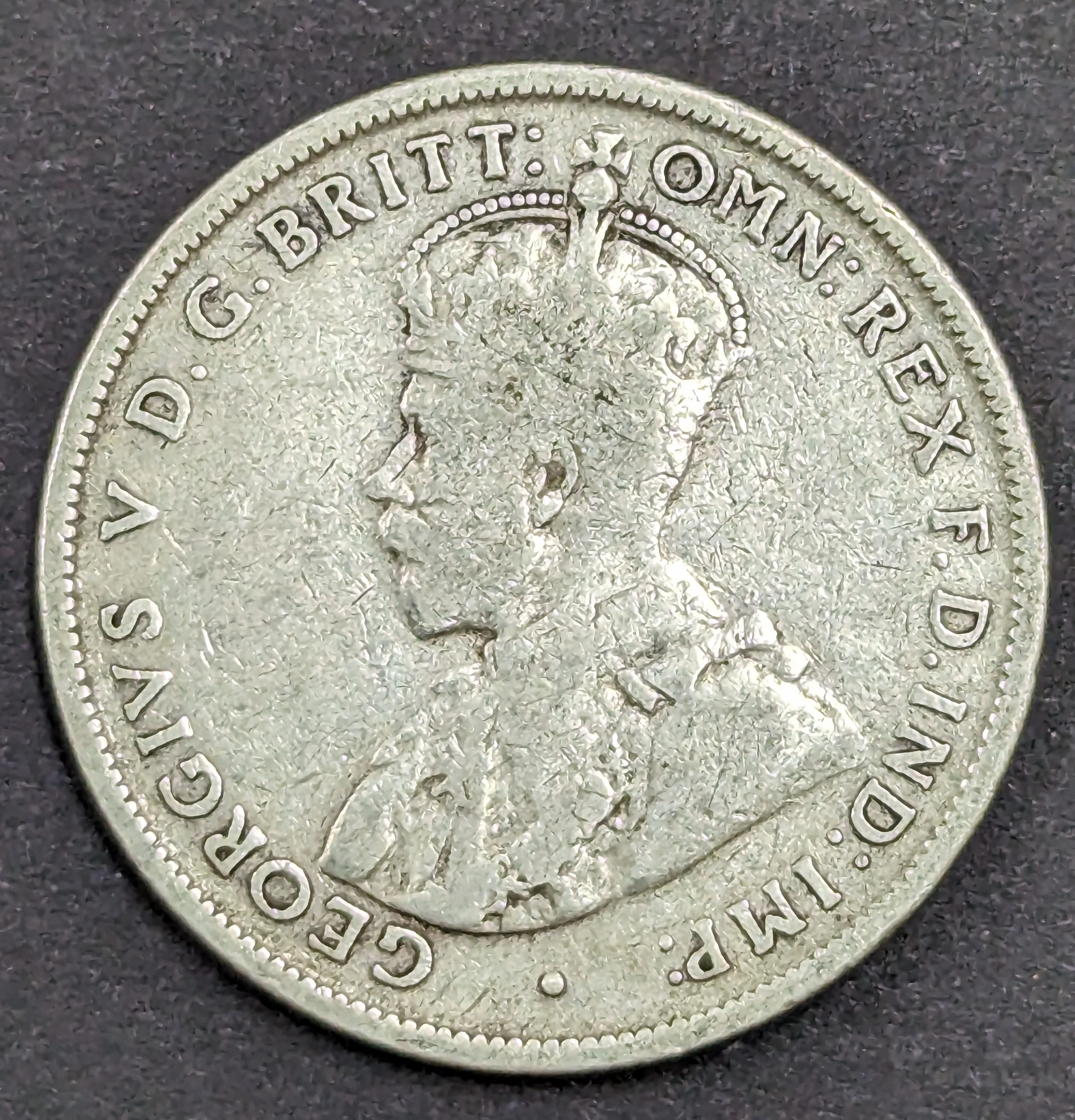 Australia 1916 2/- Florin Silver Coin Fine Condition - Image 2