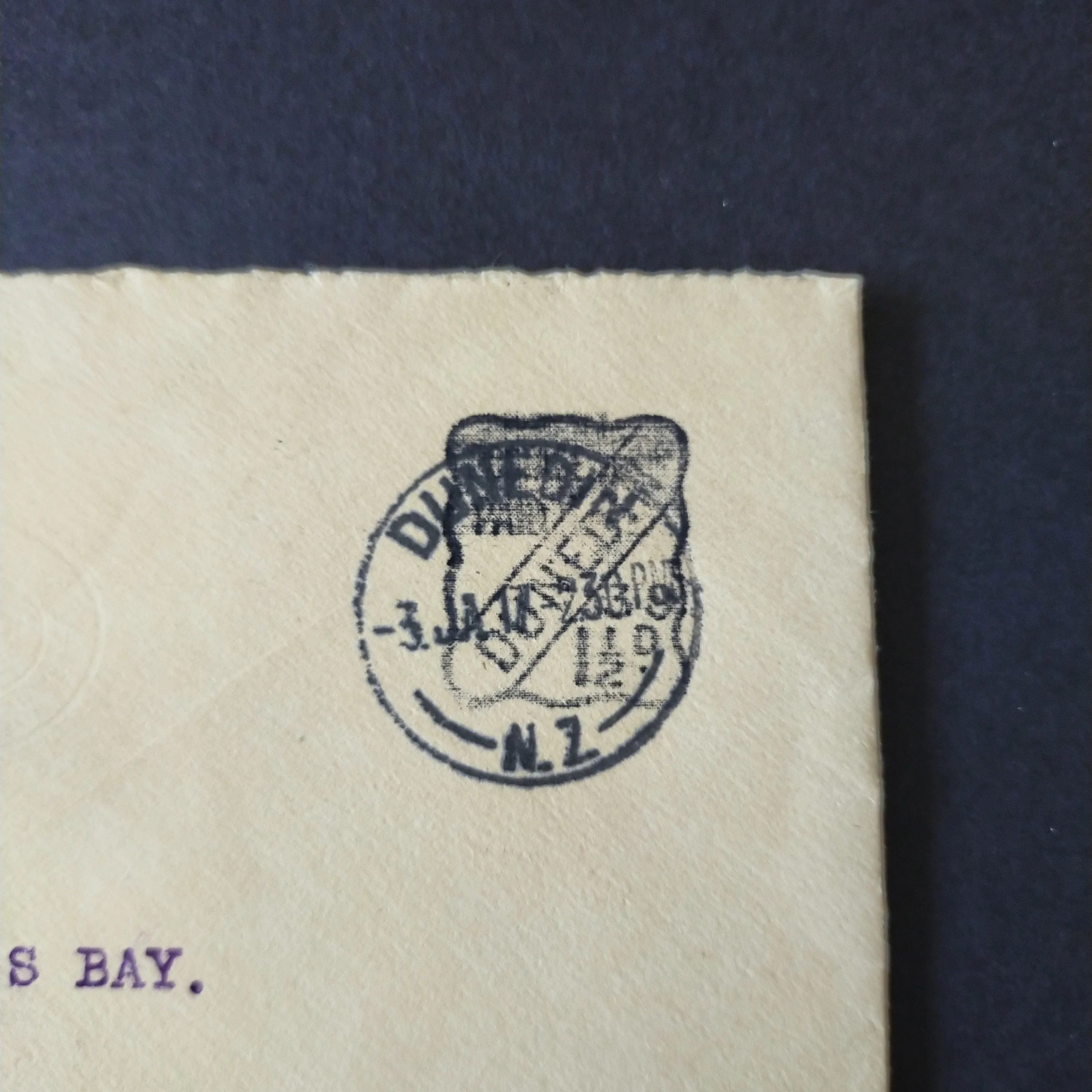 NZ New Zealand 1917 Bank of New Zealand Dunedin Frank Stamp Cover - Image 3