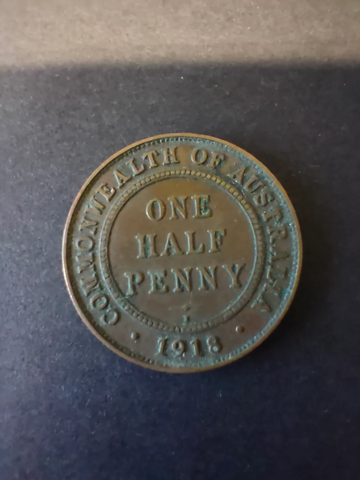Australia 1918 1/2d Half Penny Fine Condition