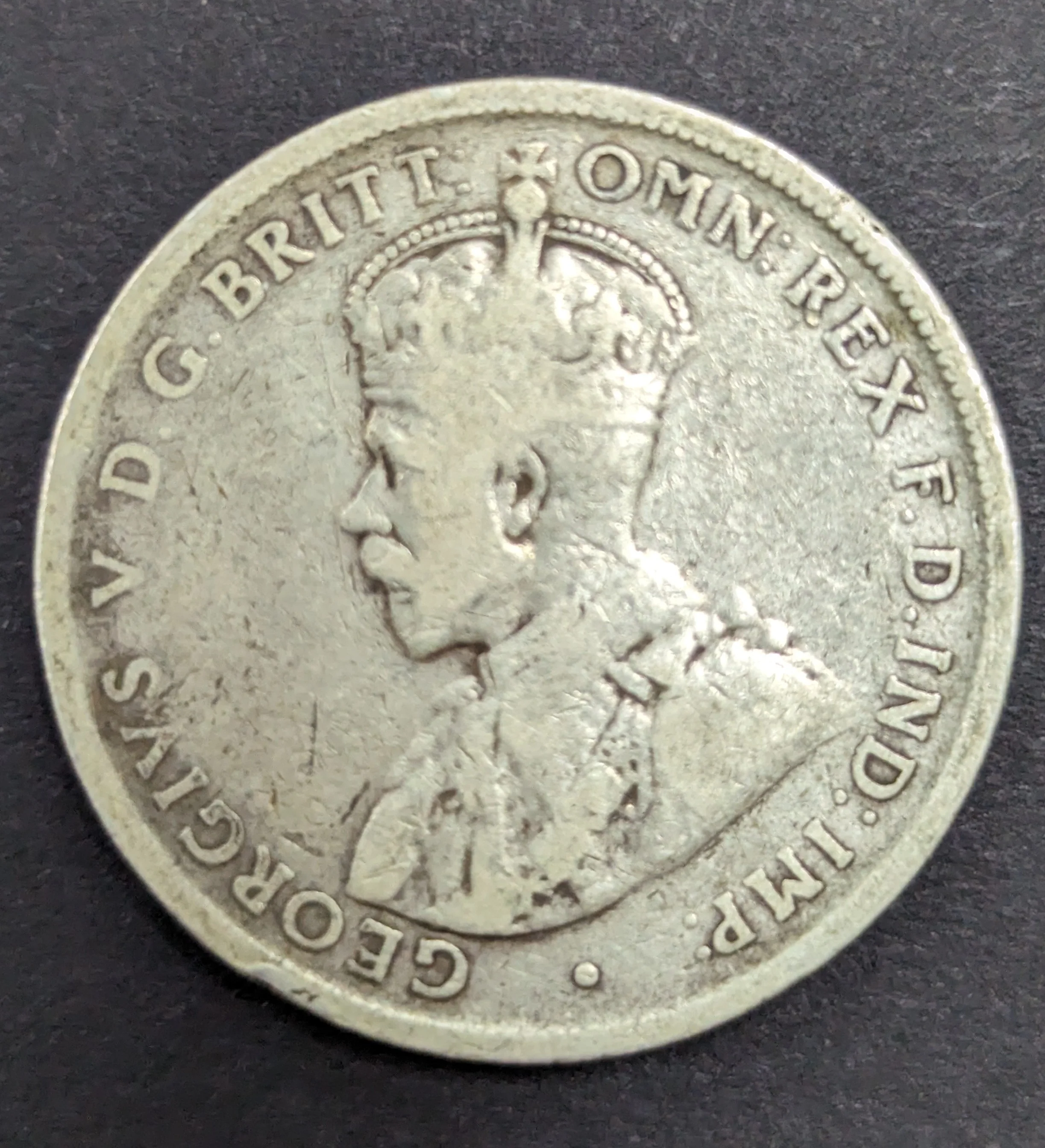 Australia 1918 2/- Florin Silver Coin Fine Condition - Image 2