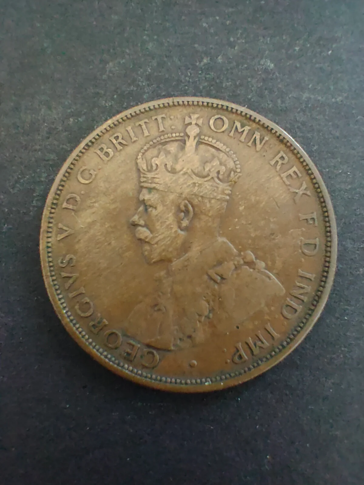 Australia 1919/. 1d One Penny dot under scroll Fine Condition - Image 2
