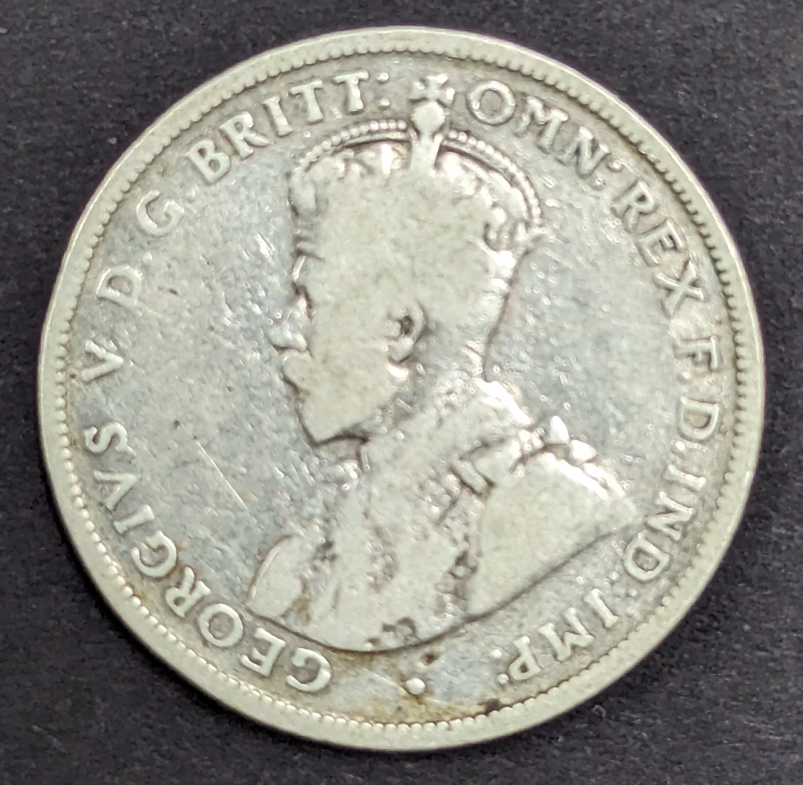 Australia 1919 2/- Florin Silver Coin Fine Condition - Image 2