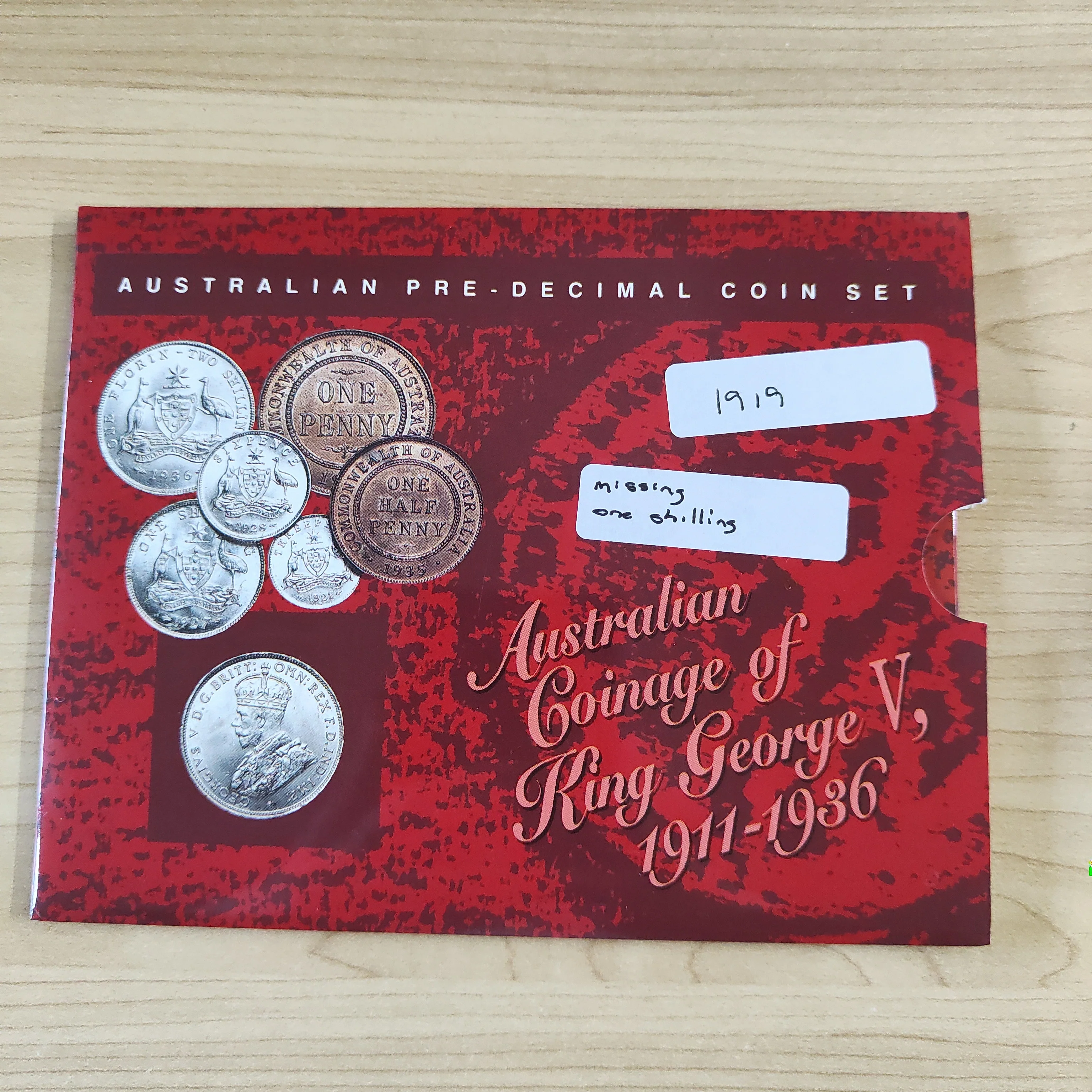 Australia 1919 Coinage of King George V 1911-1936 Set