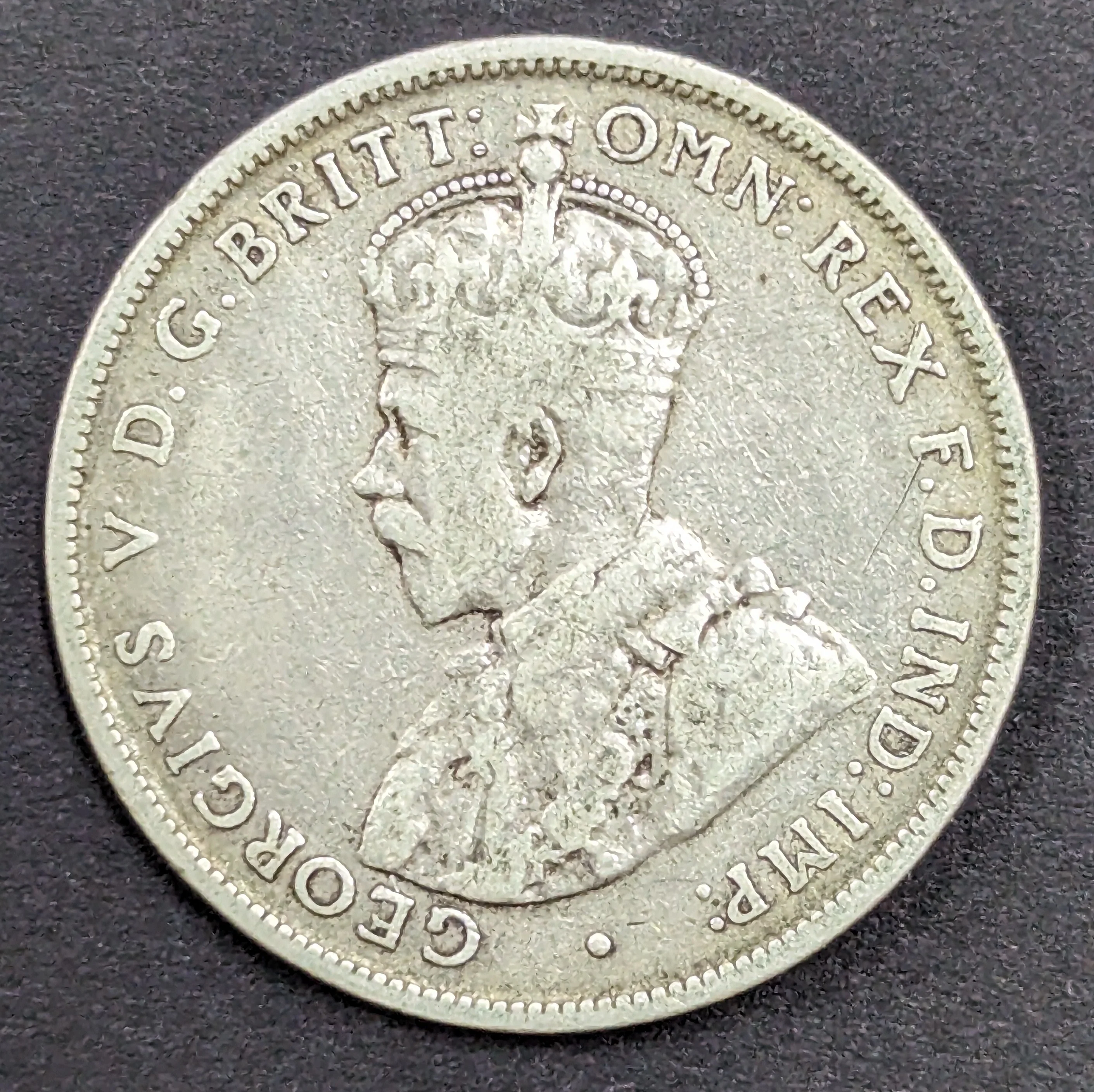 Australia 1921 2/- Florin Silver Coin Fine Condition - Image 2