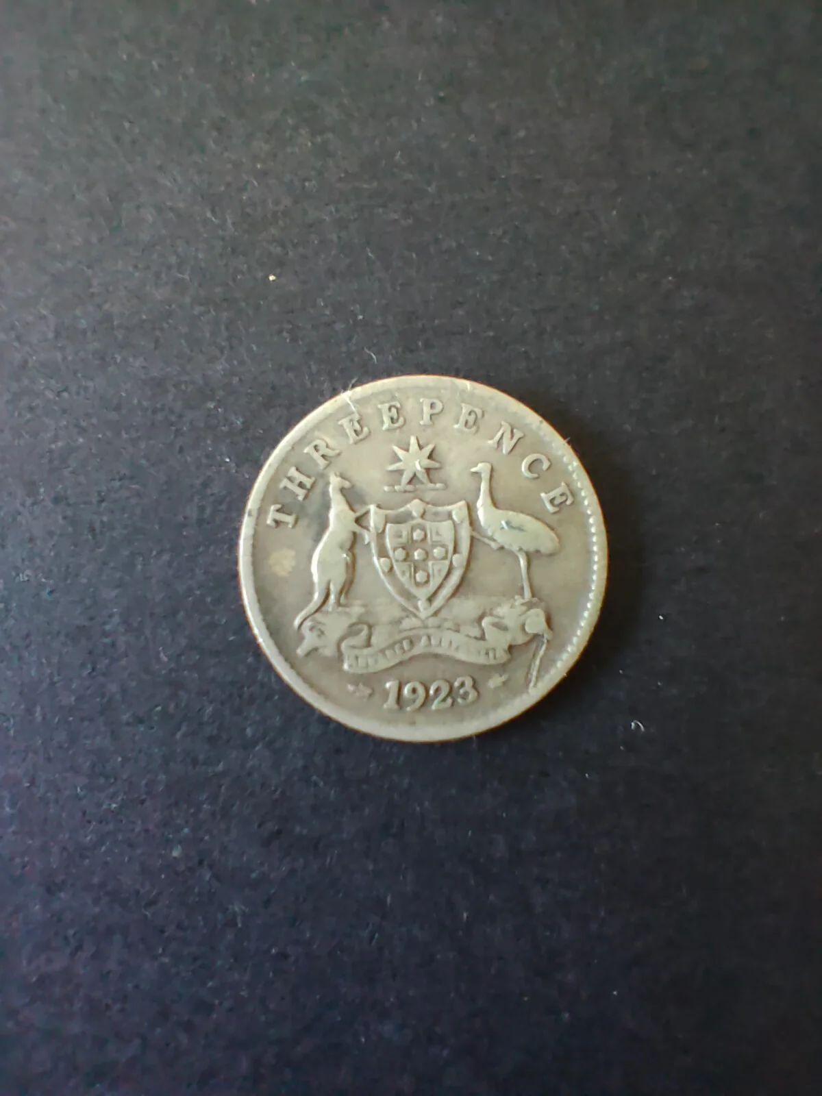 Australia 1923 3d Threepence Silver Coin Fine Condition