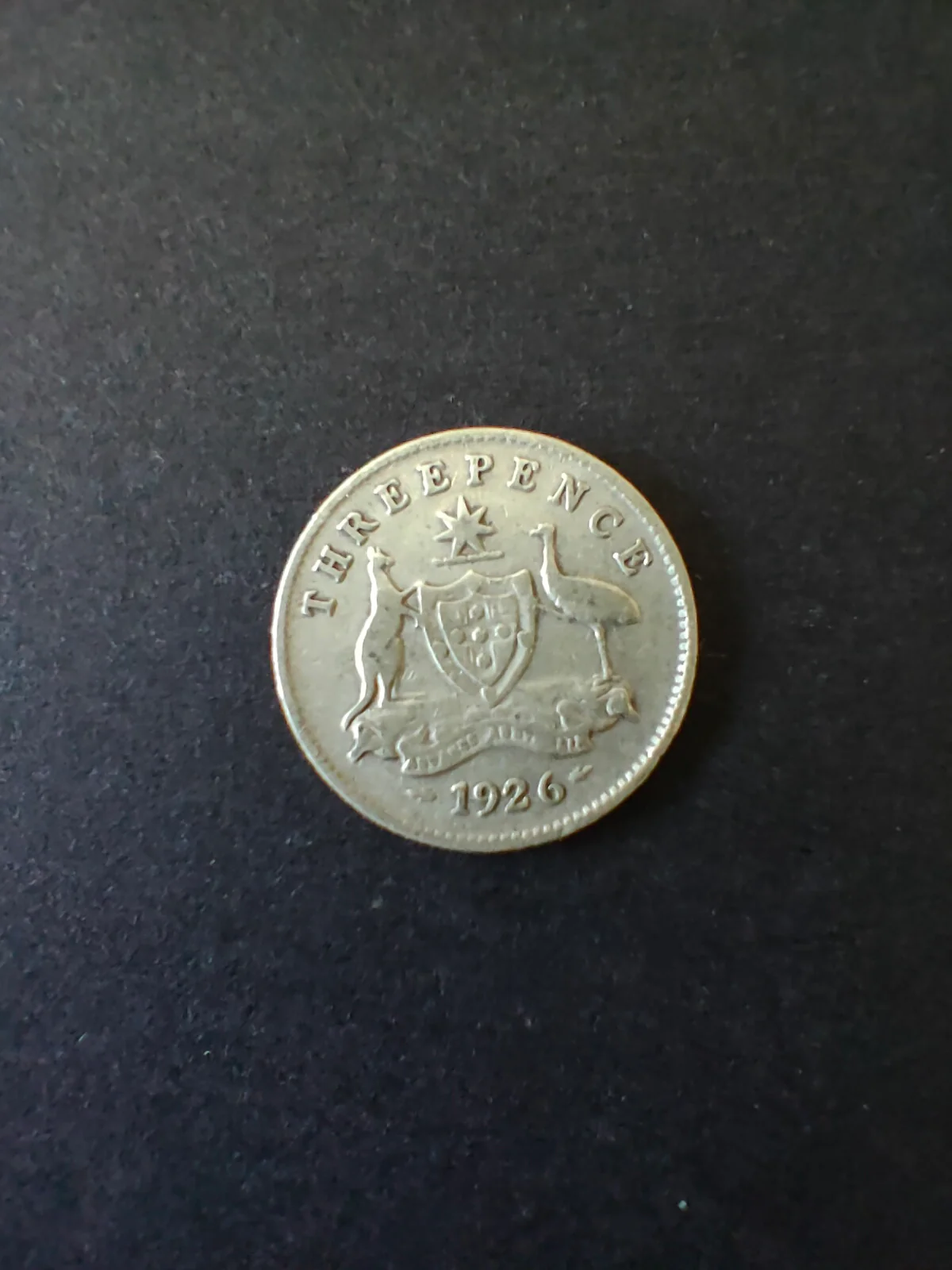 Australia 1926 3d Threepence Silver Coin Fine Condition