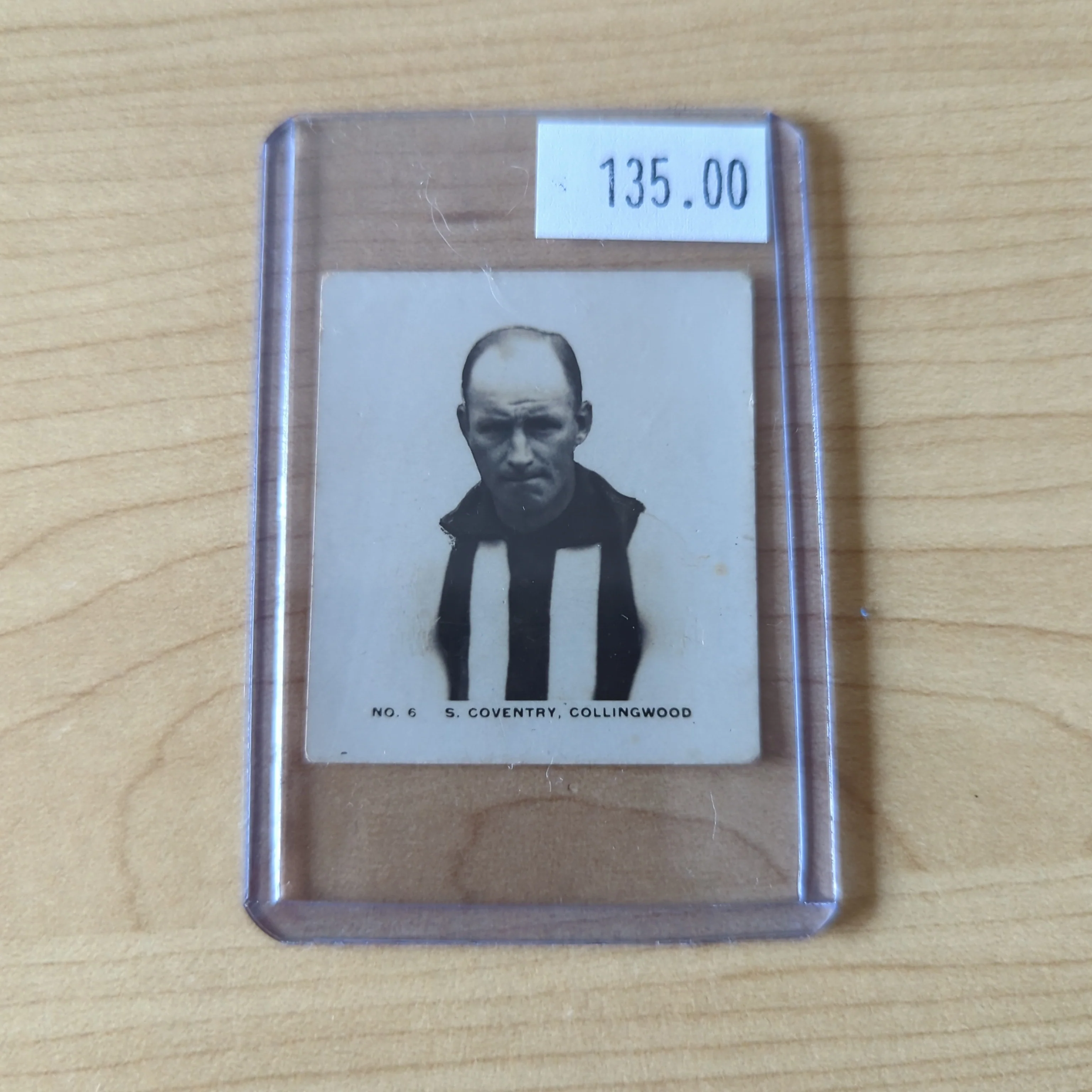VFL 1929 Black Crow "Griffiths" Football Series No.6 Syd Coventry Collingwood Football Club Trading Card