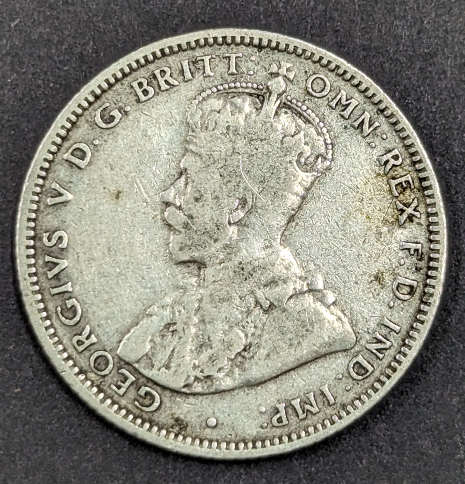 Australia 1933 1/- One Shilling scarce Silver Coin Fine Condition - Image 2