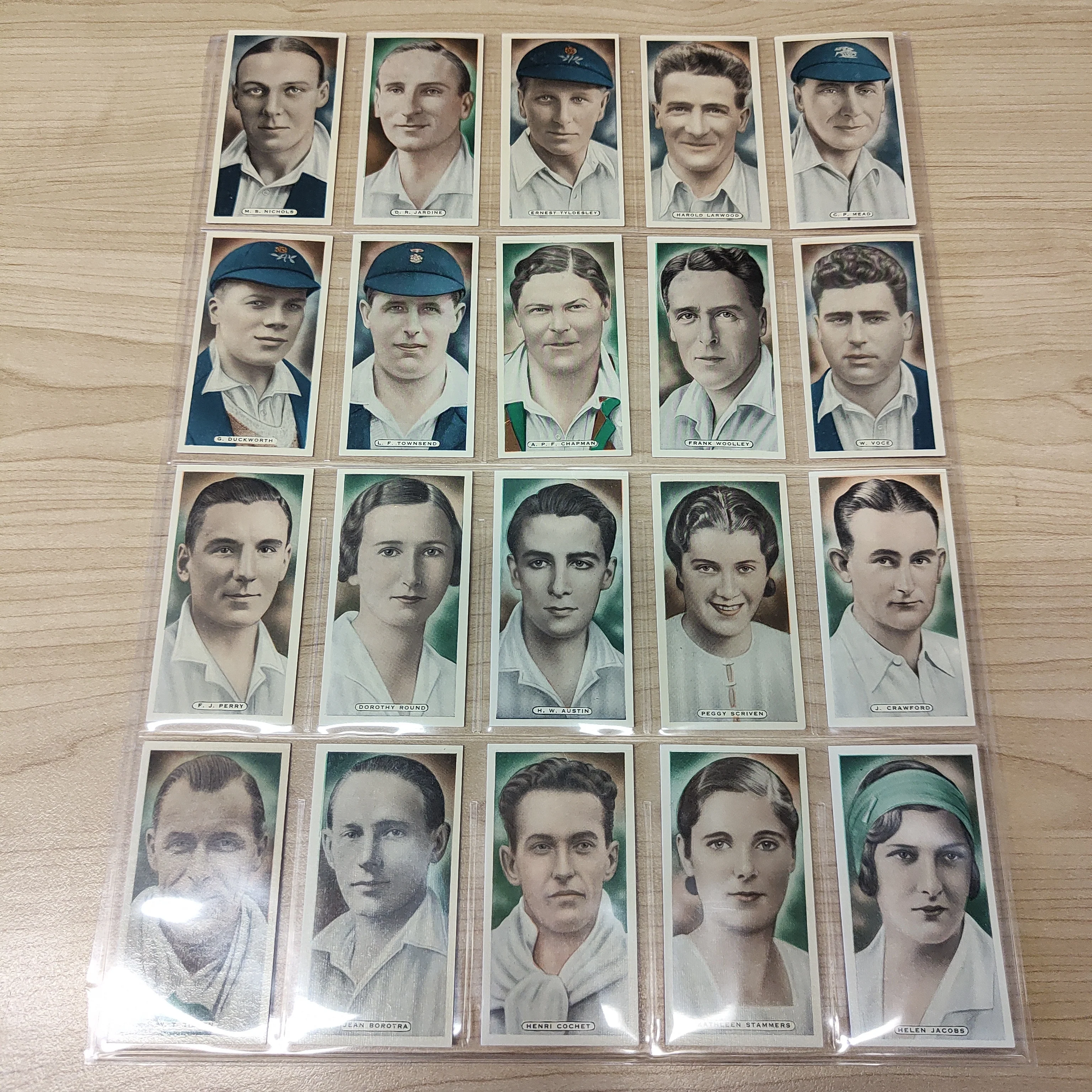 Cricket 1935 Cricket, Tennis and Golf Celebrities set of 50 Ardath Cigarette Cards - Image 3