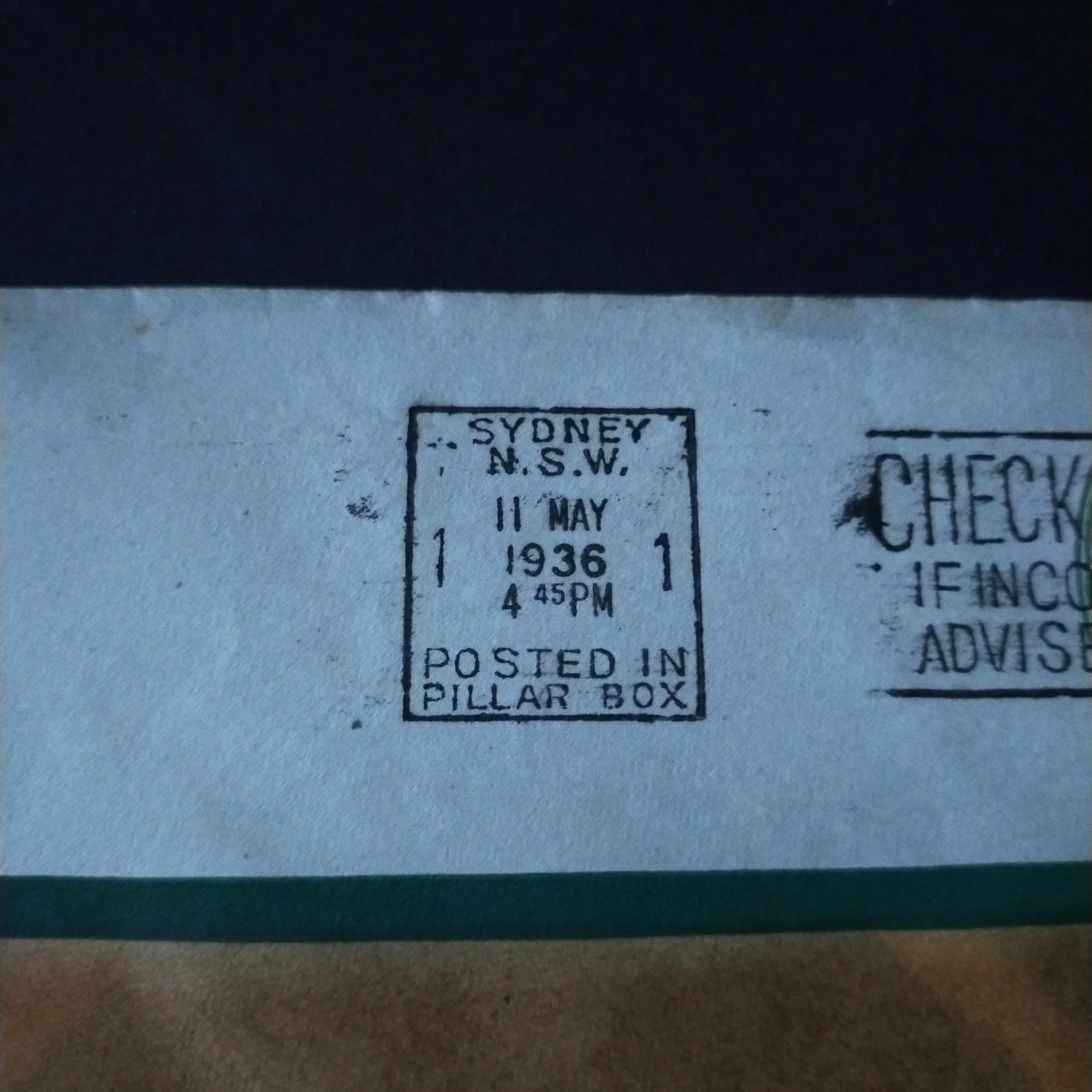 Australia 1936 Printed To Private Order Envelope Posted in Sydney Clear Panel Envelope - Image 4