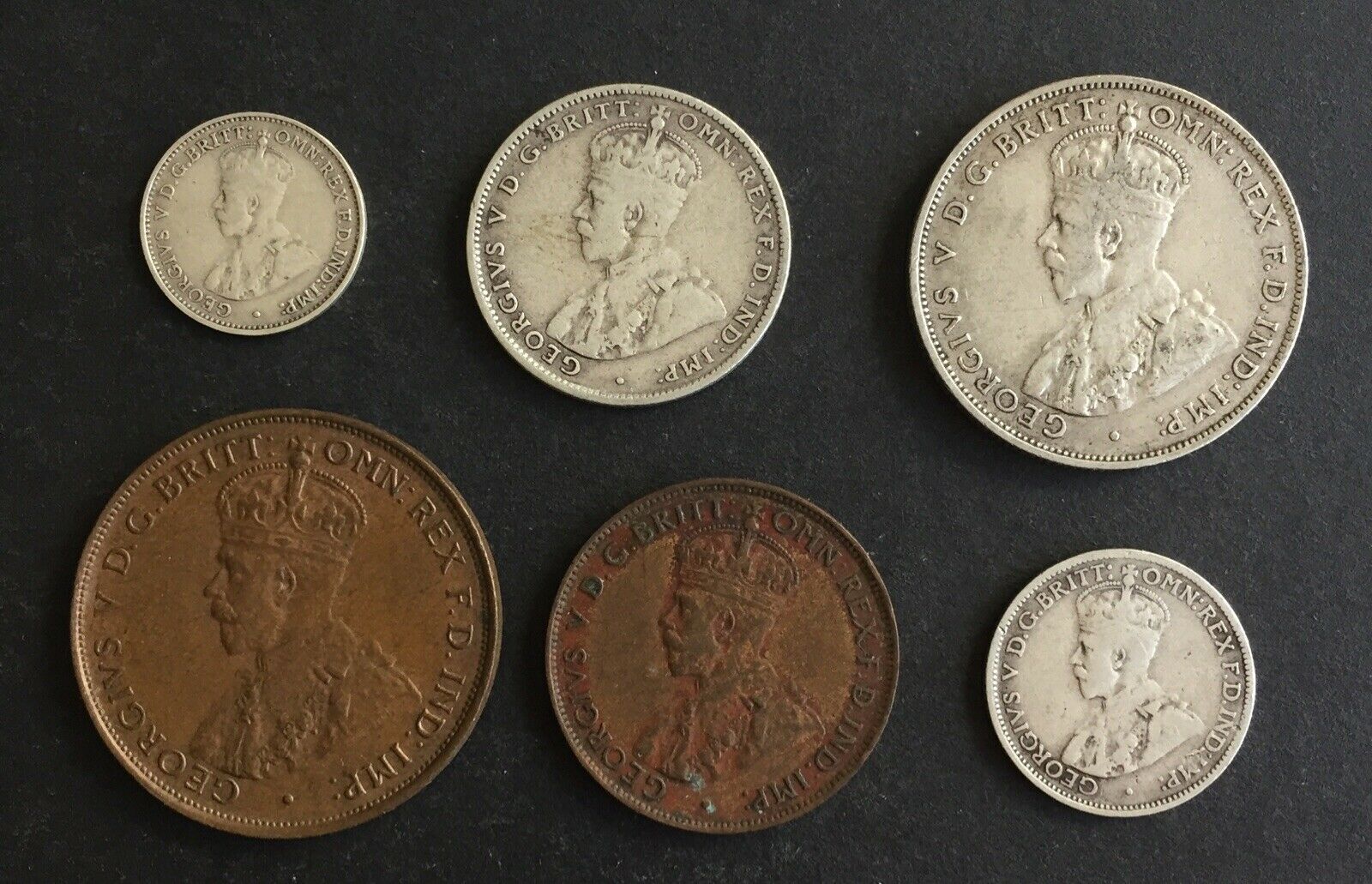 Australia 1936 Pre Decimal 6 Coin Set including 4 silver IDEAL BIRTHDAY GIFT - Image 2