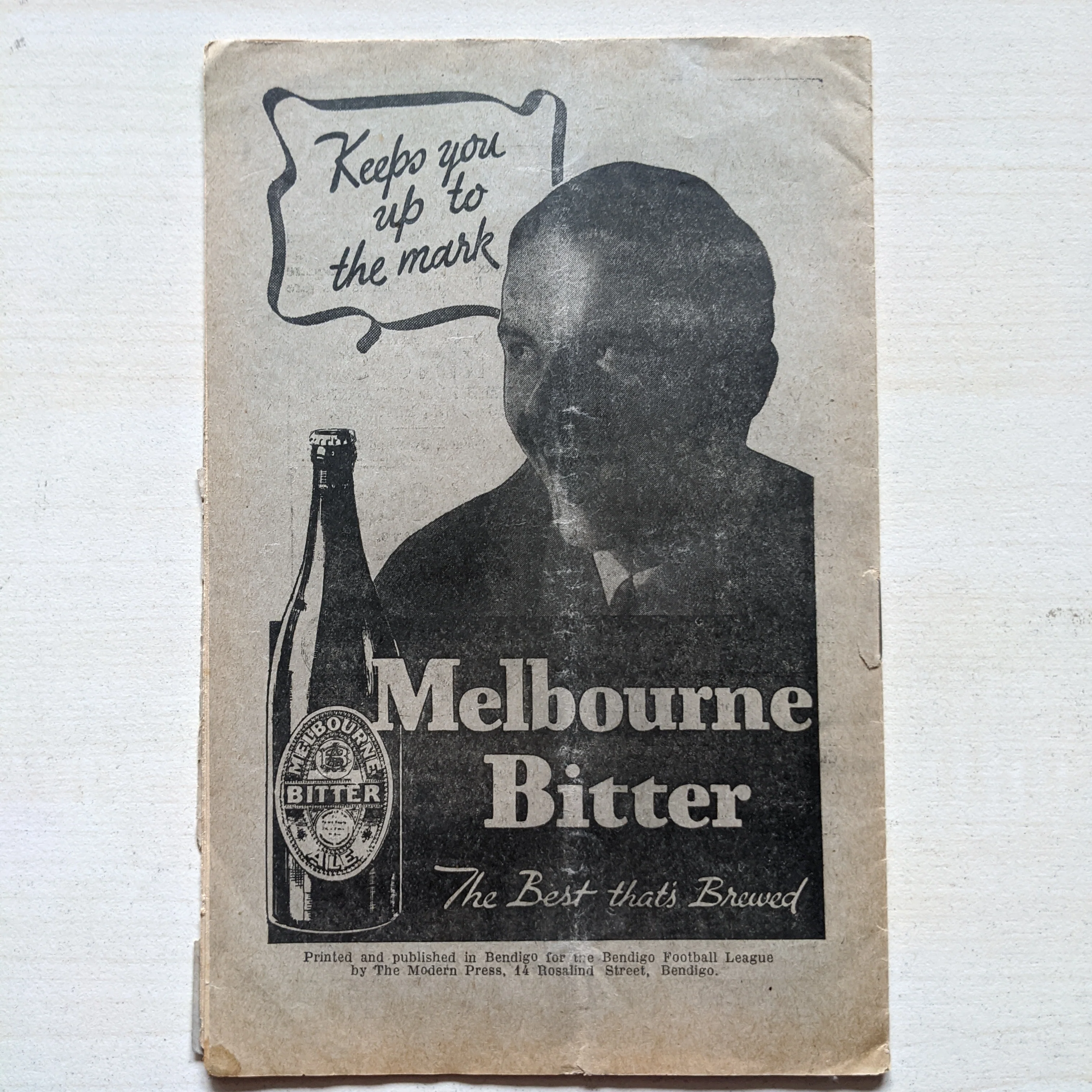 Bendigo  1936 Football League Record Vol 10 No. 11 Saturday July 4th - Image 3