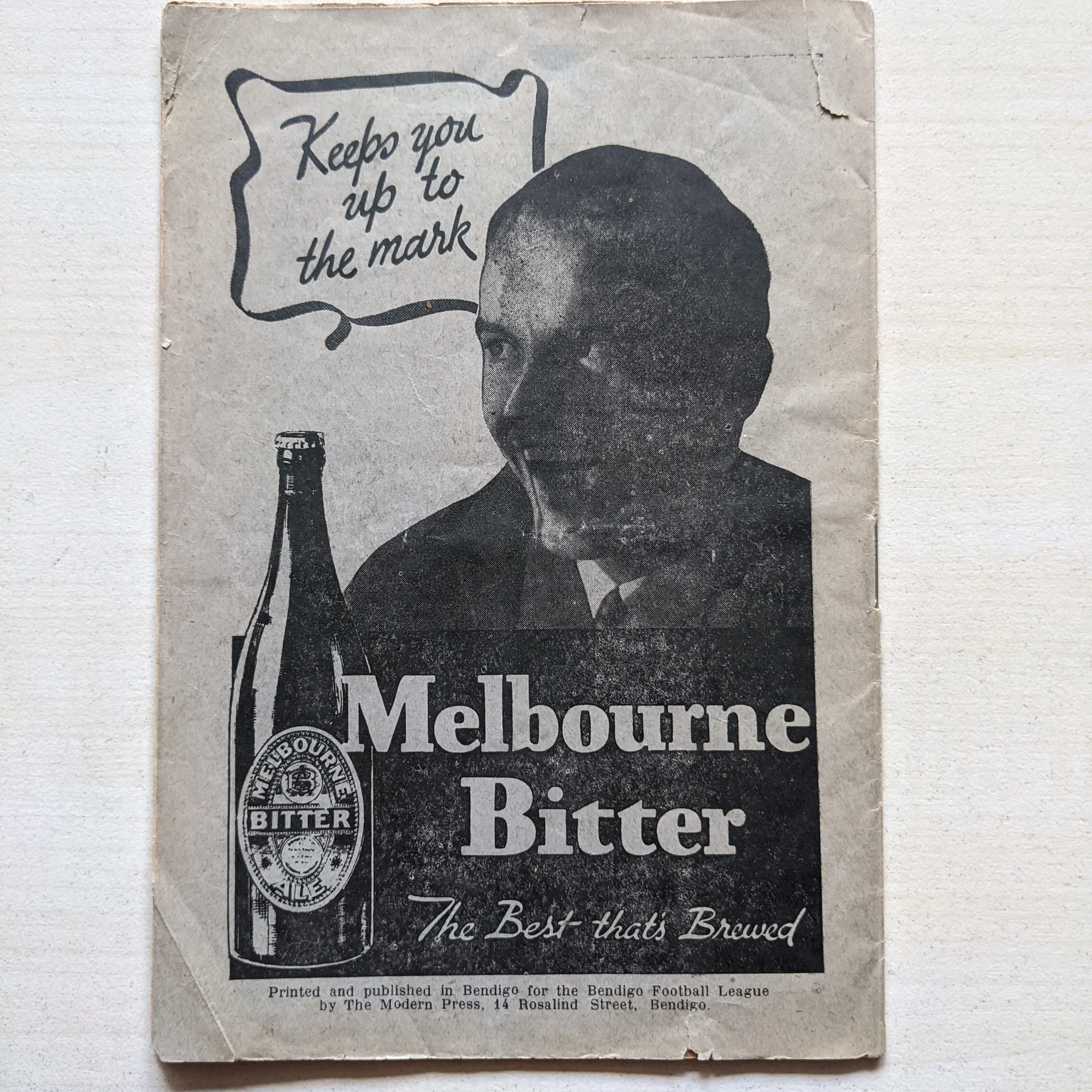Bendigo 1936 Football League Record Vol 10 No. 21 Saturday September 19th - Image 3