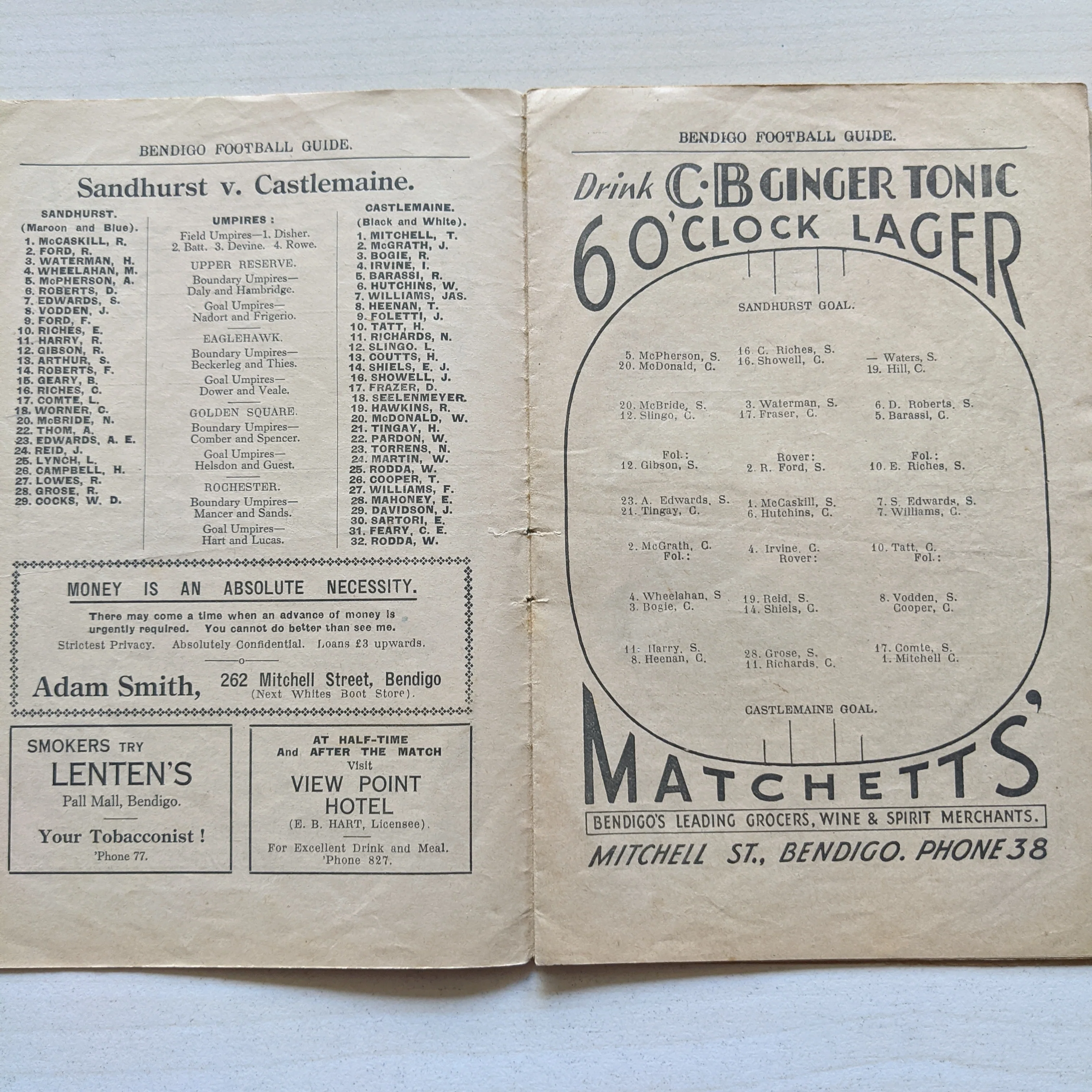 Bendigo 1936 Football League Record Vol 10 No. 9 Saturday June 27th - Image 2