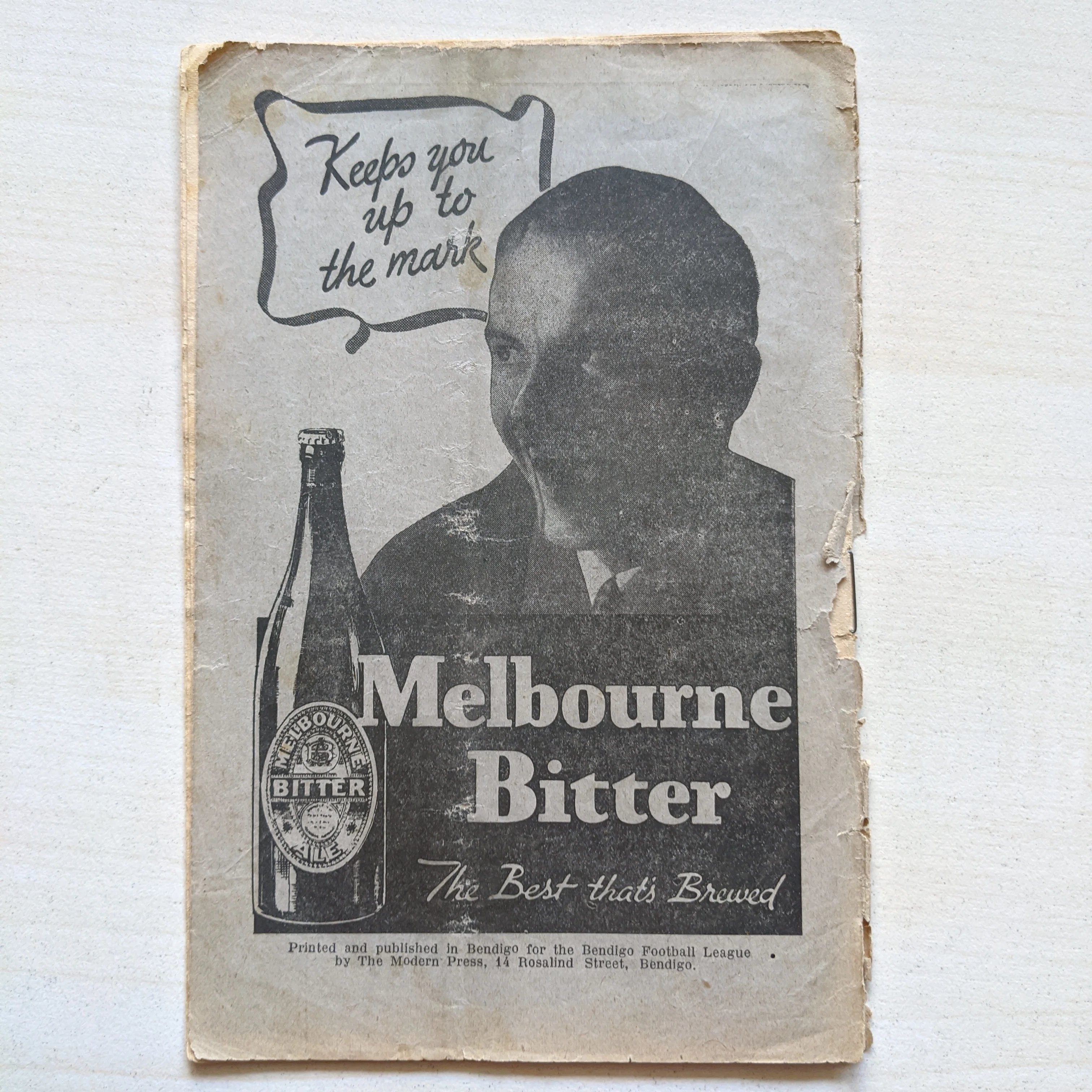 Bendigo 1936 Football League Record Vol 10 No. 9 Saturday June 27th - Image 3