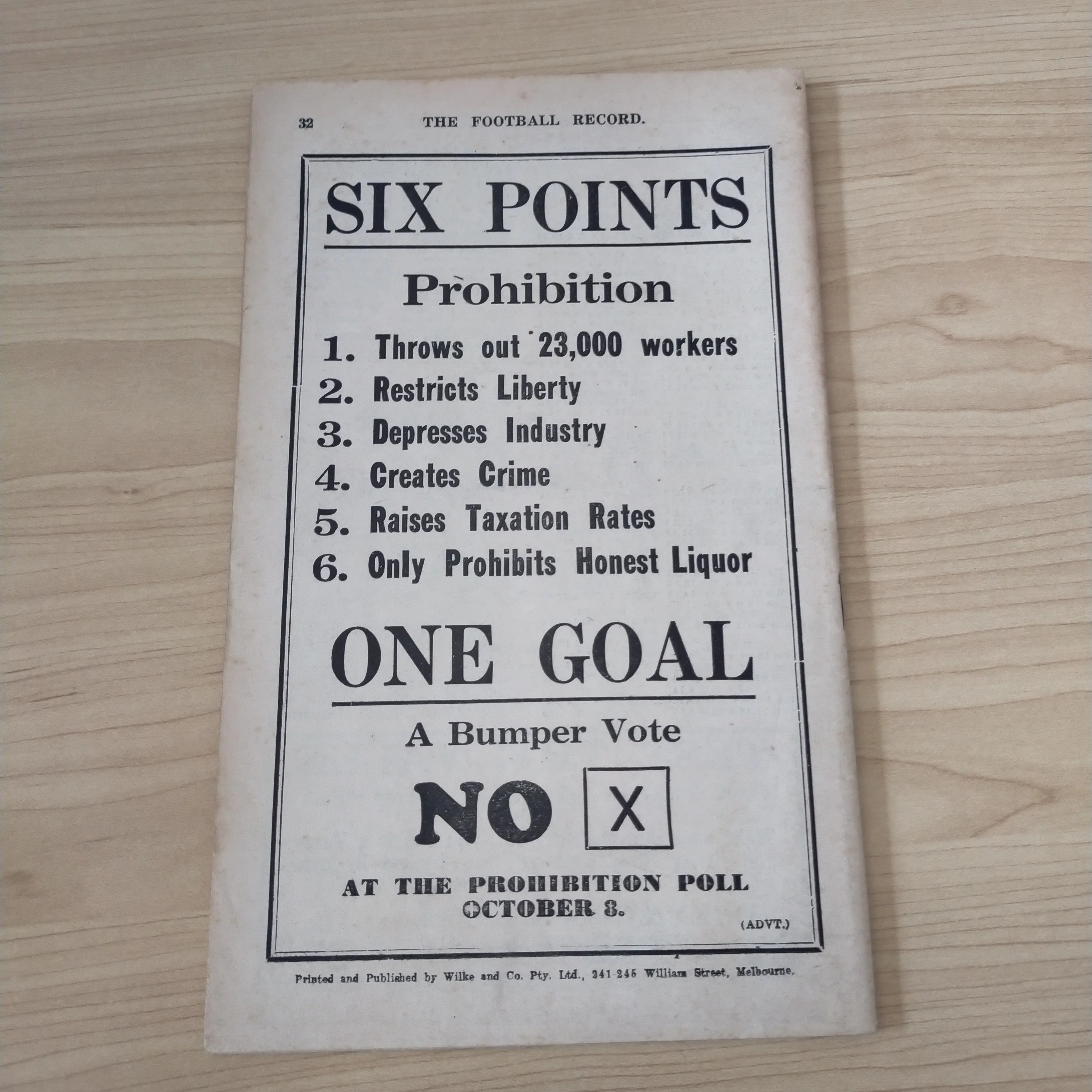 VFL 1938 August 6 Geelong v Fitzroy Football Record - Image 5