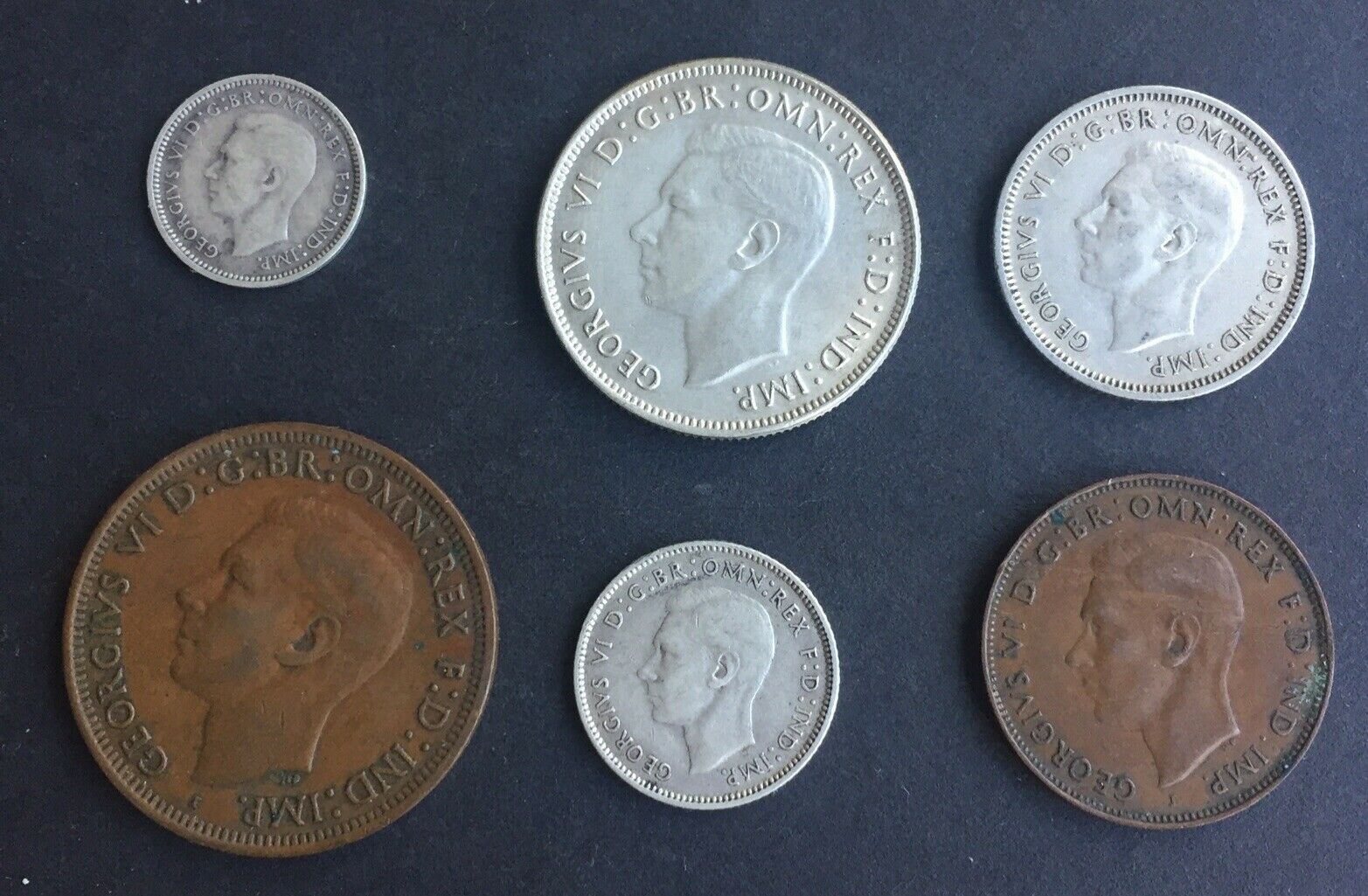 Australia 1942 Pre Decimal 6 Coin Set including 4 silver IDEAL BIRTHDAY GIFT - Image 2