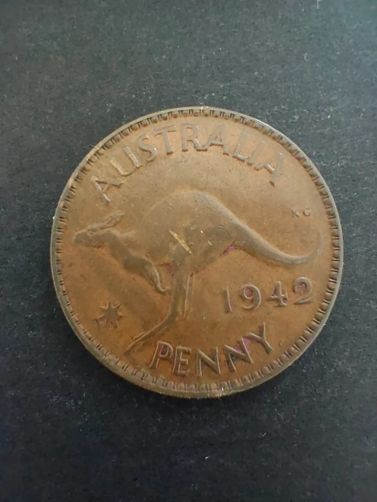 Australia 1942 1d One Penny Fine Condition. Perth Mint