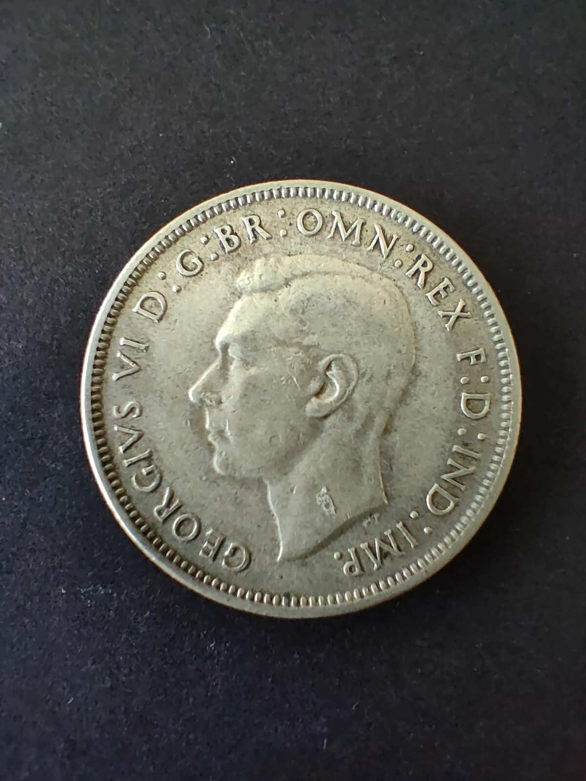 Australia 1944S  2/- Florin Silver Coin Fine Condition - Image 2