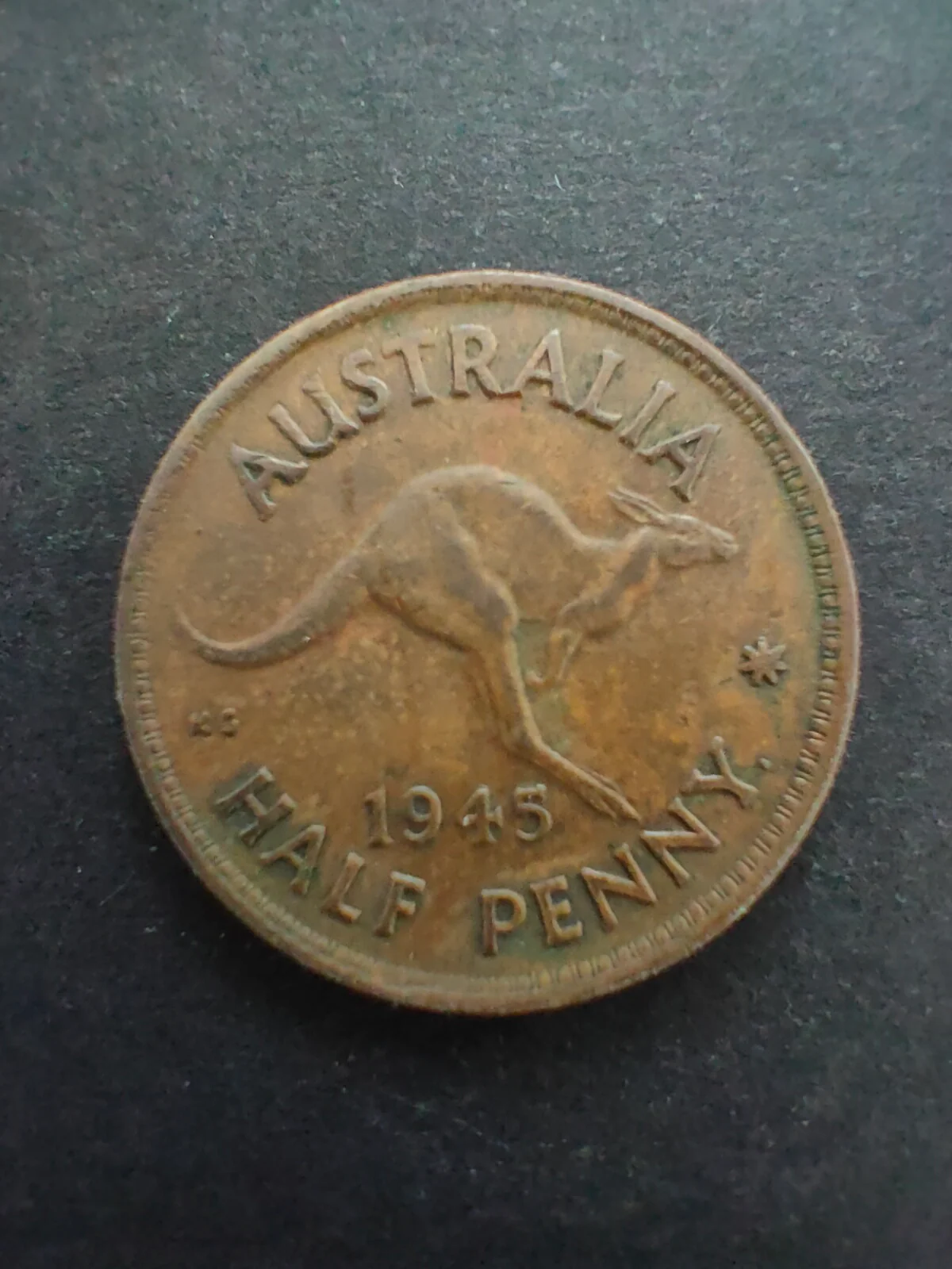 Australia 1945 1/2d Half Penny Fine Condition. Melbourne Mint