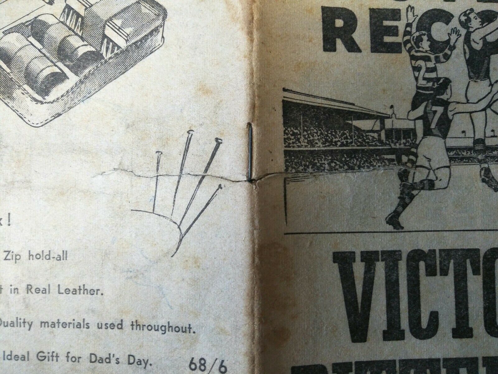VFL 1947 August 9th. Football Record Collingwood v Melbourne - Image 4