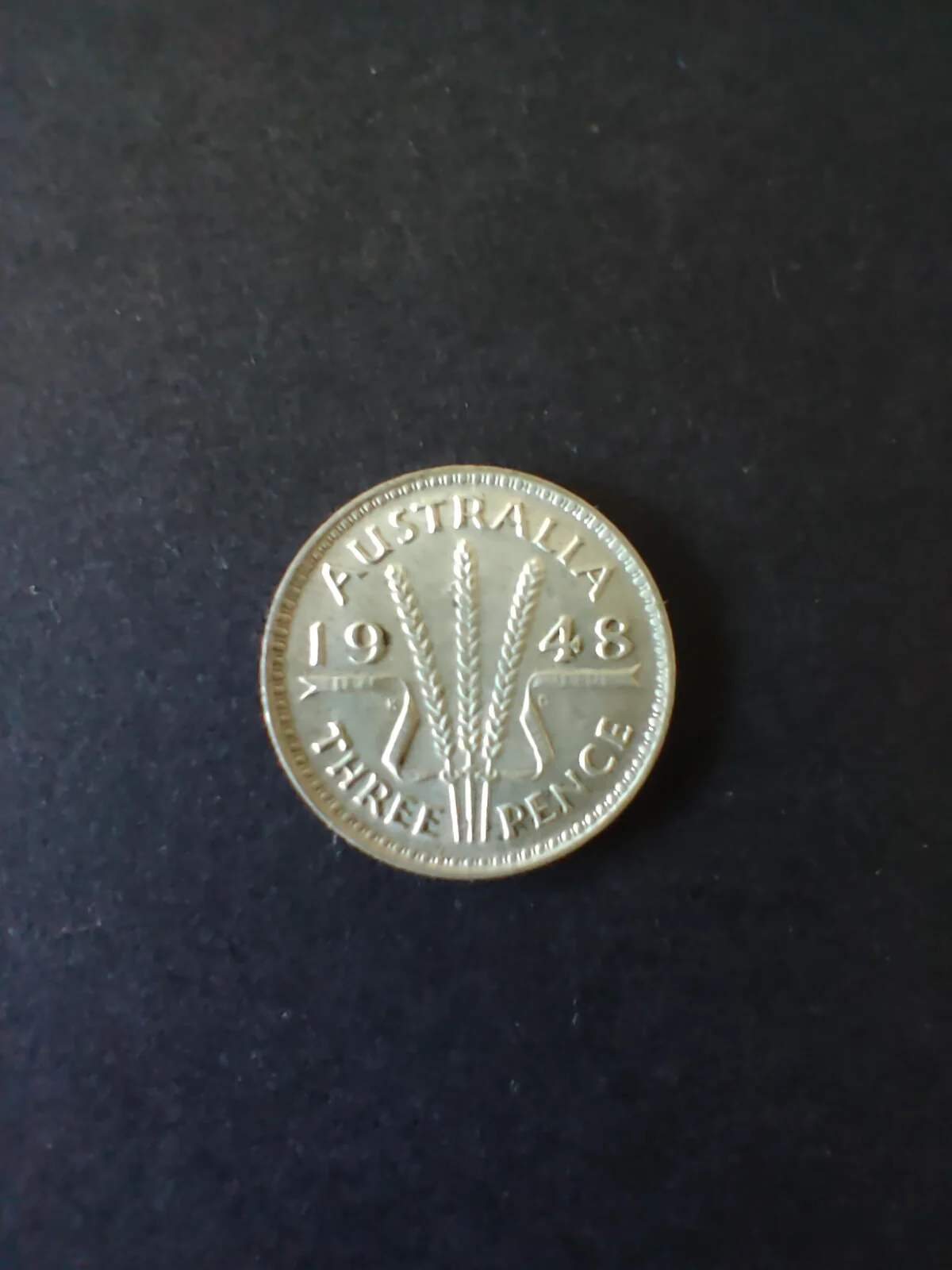 Australia 1948 3d Threepence Silver Coin Fine Condition