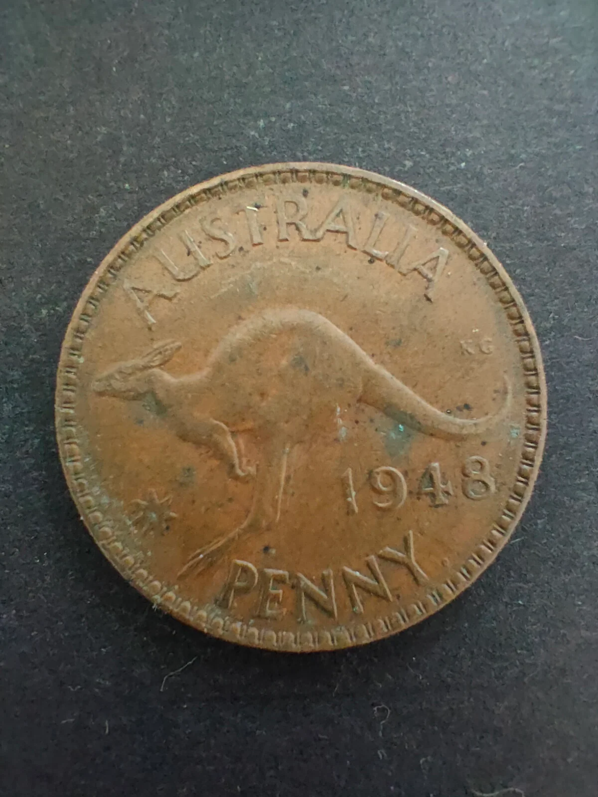Australia 1948P 1d One Penny Fine Condition. Perth Mint