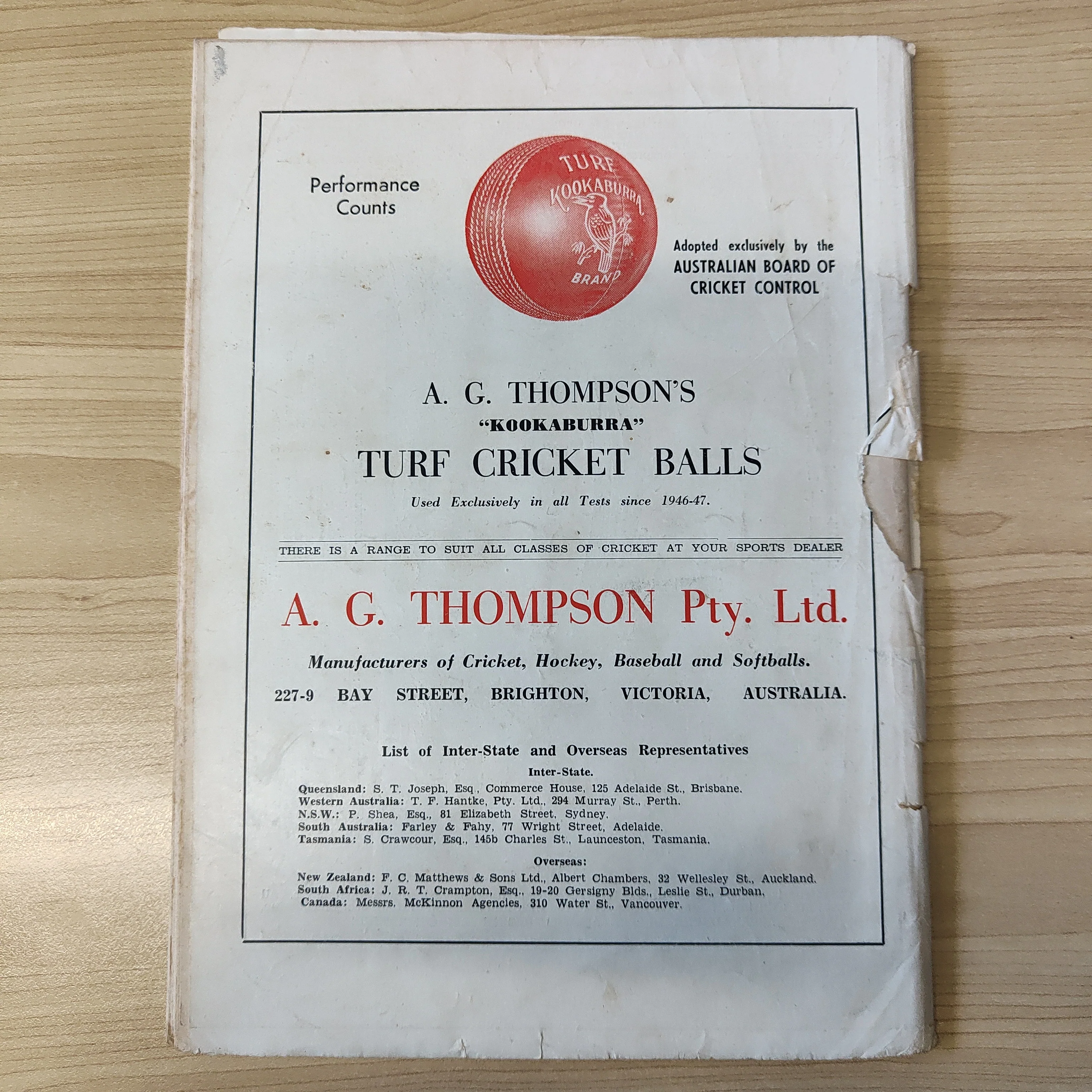 Cricket 1951-52 Kings of Cricket Australia or West Indies A Complete Guide For 1951-52 Test Series Cricket Record - Image 3