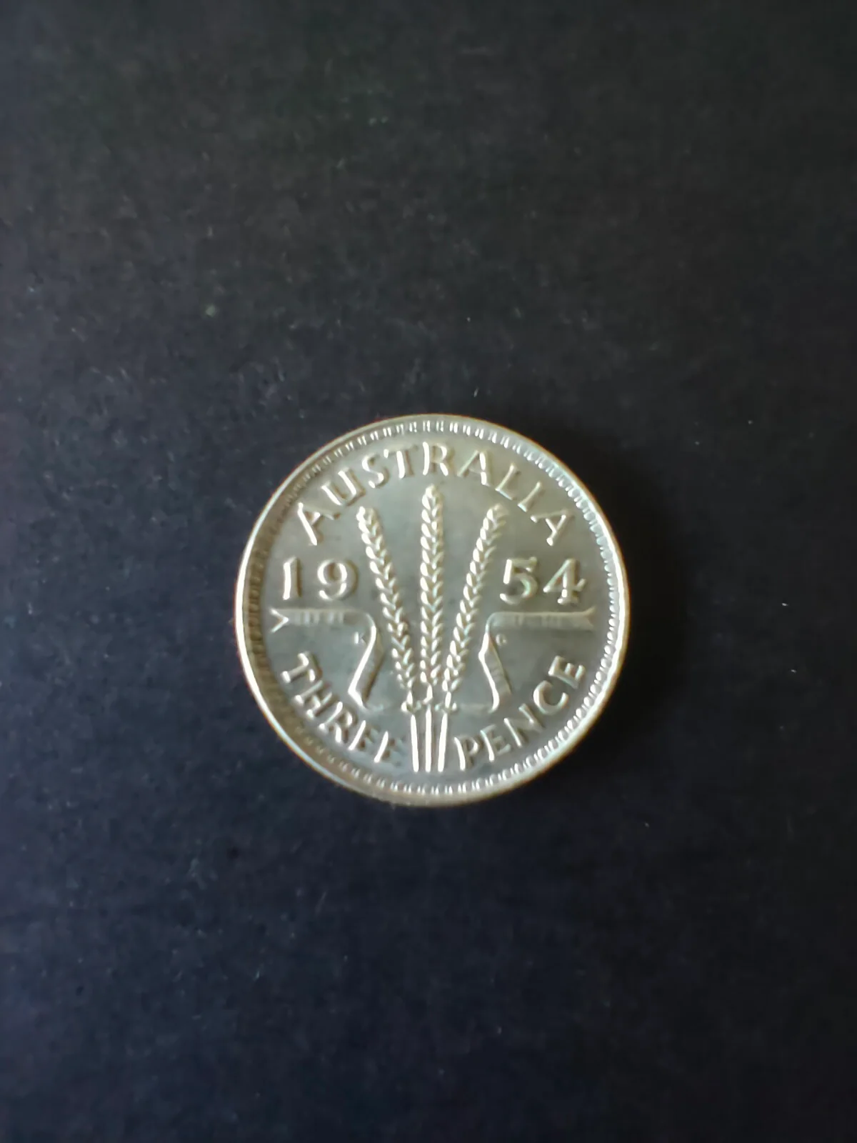 Australia 1954 3d Threepence Silver Coin Very Fine Condition
