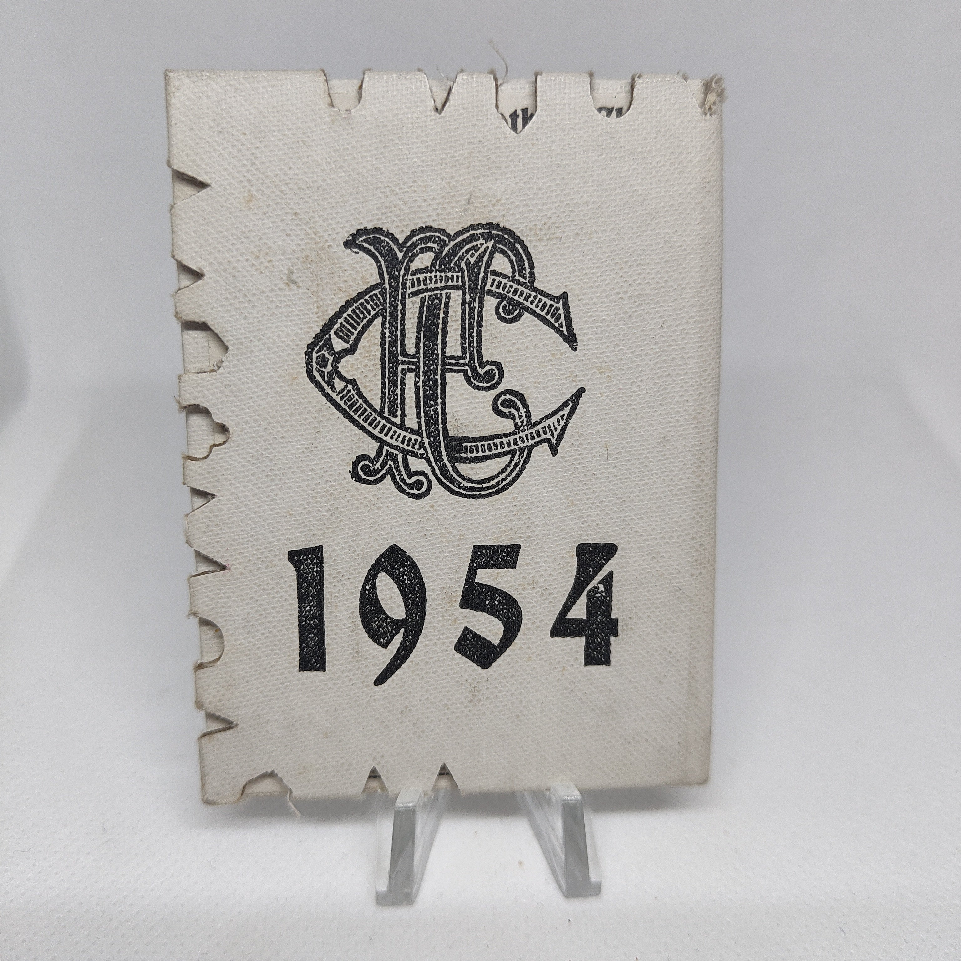 VFL 1954 Collingwood Football Club Members Season Ticket