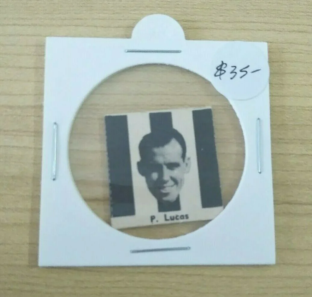 VFL 1956 Argus Newspaper Fireside Footballers Collingwood P Lucas Football Card