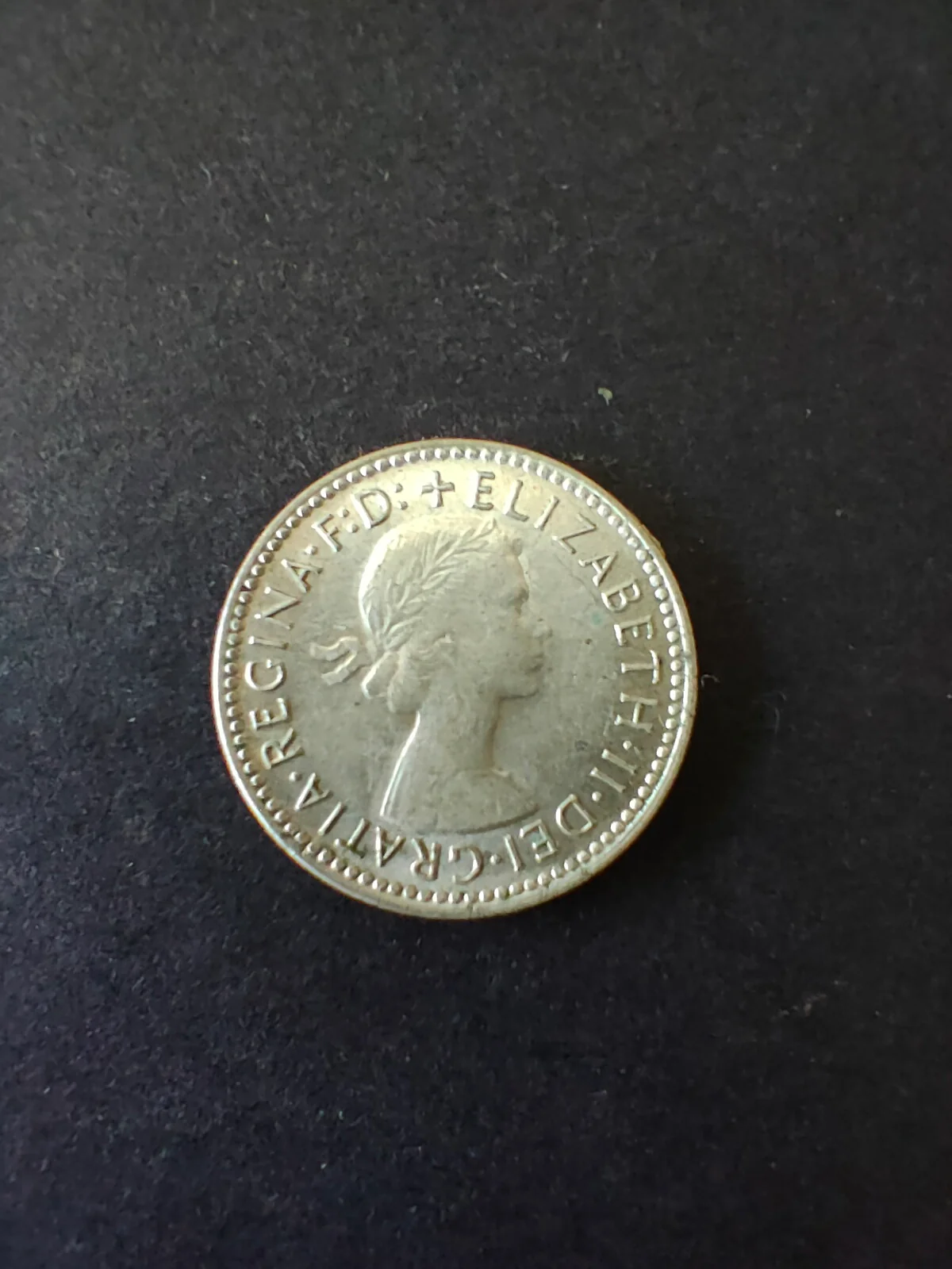 Australia 1956 6d Sixpence Silver Coin Fine Condition - Image 2