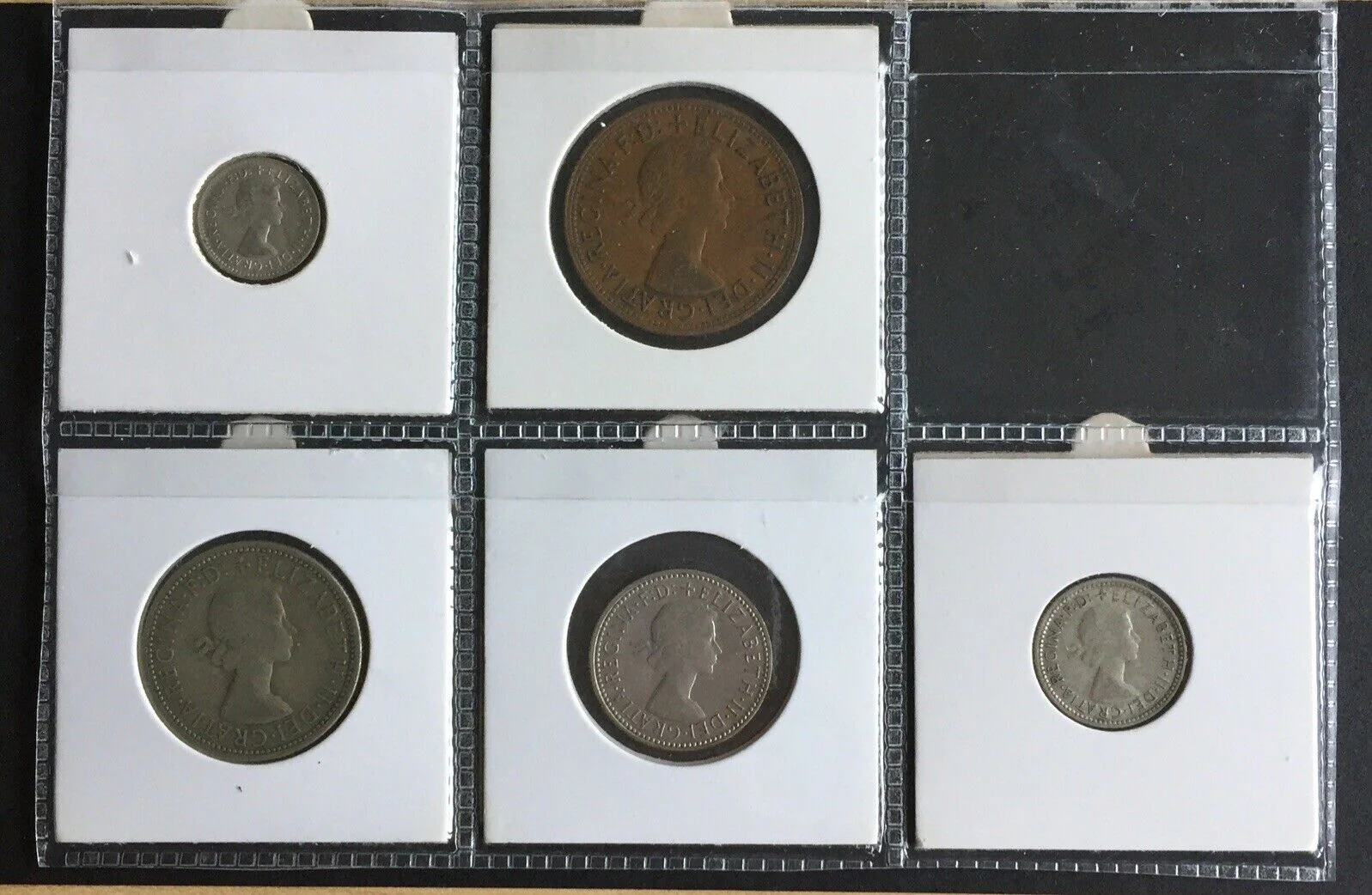 Australia 1956 Pre Decimal 5 Coin Set including 4 silver (no Halfpenny Issued) IDEAL BIRTHDAY GIFT - Image 2