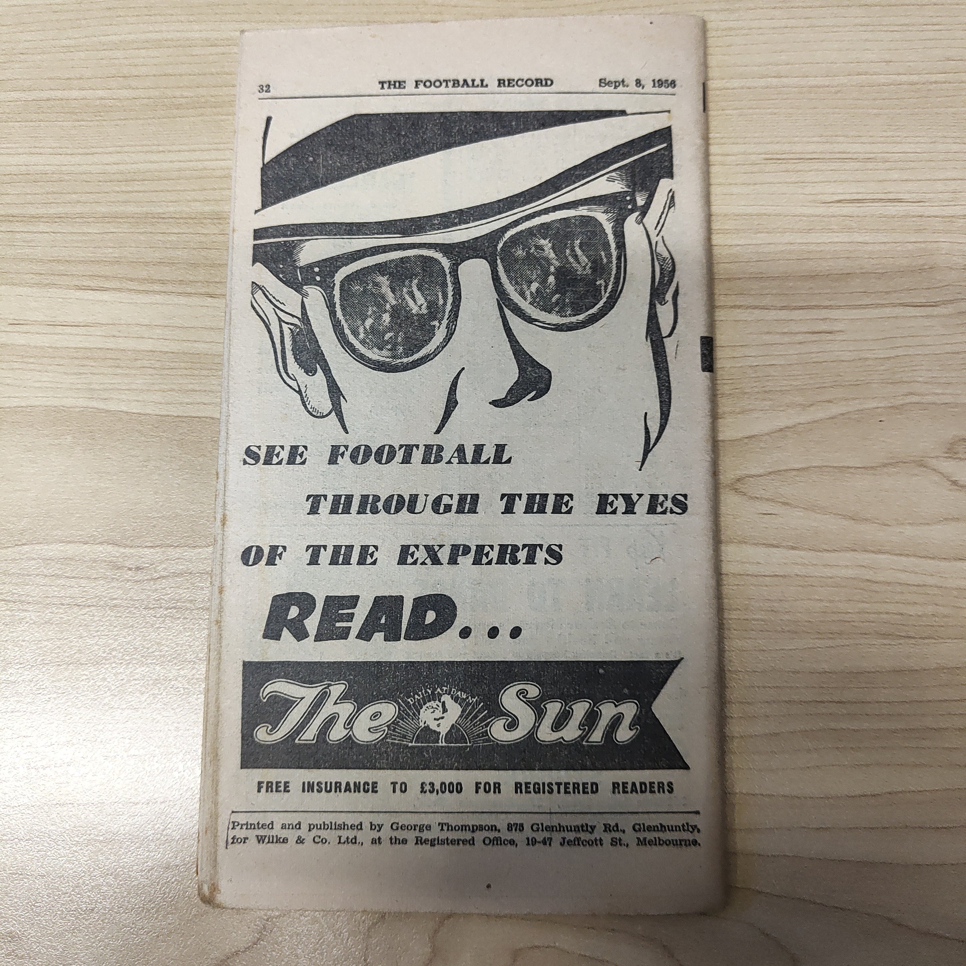 VFL 1956 28 September Final Collingwood vs Footscray Football Record - Image 3