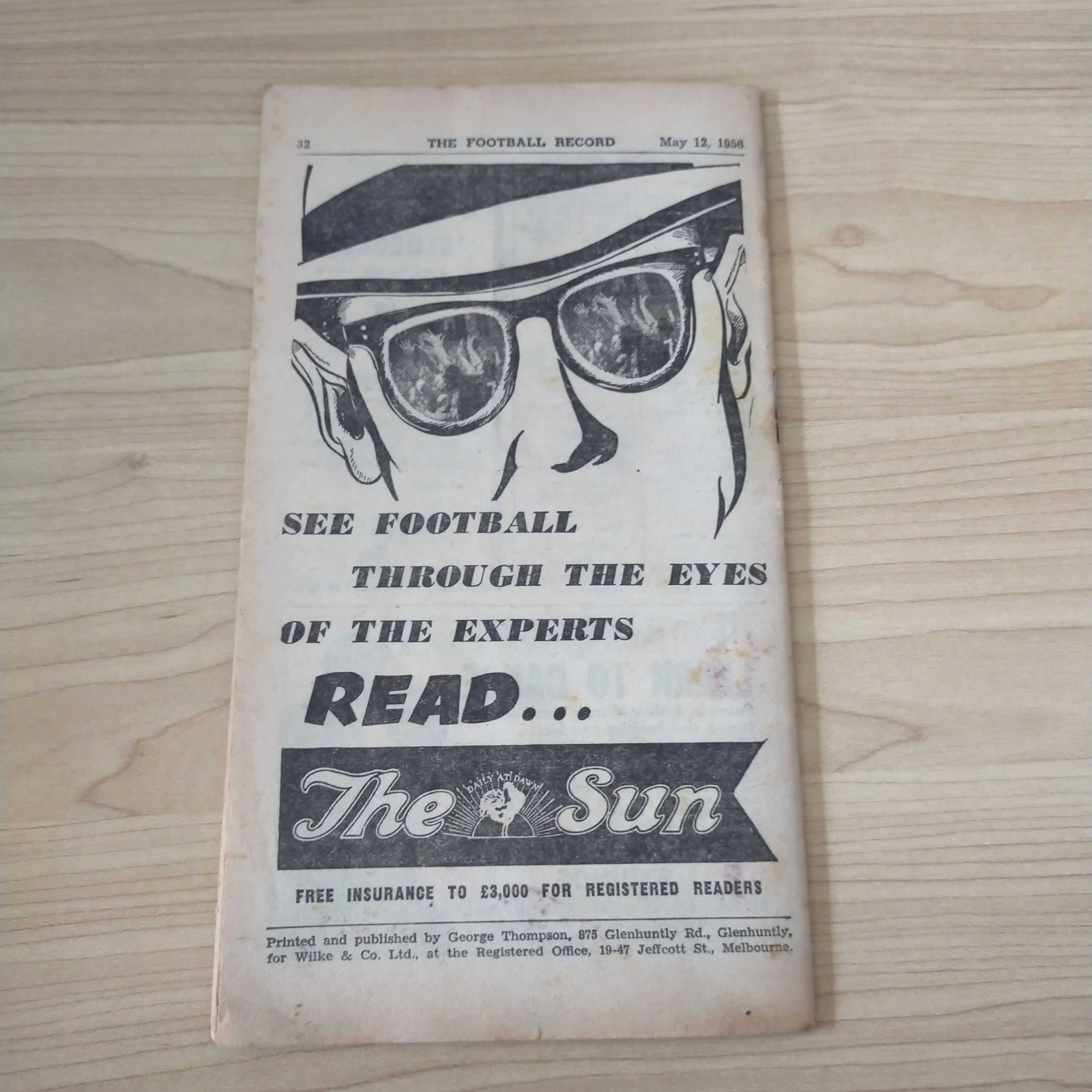 VFL 1956 May 12 Melbourne v Geelong Football Record - Image 3