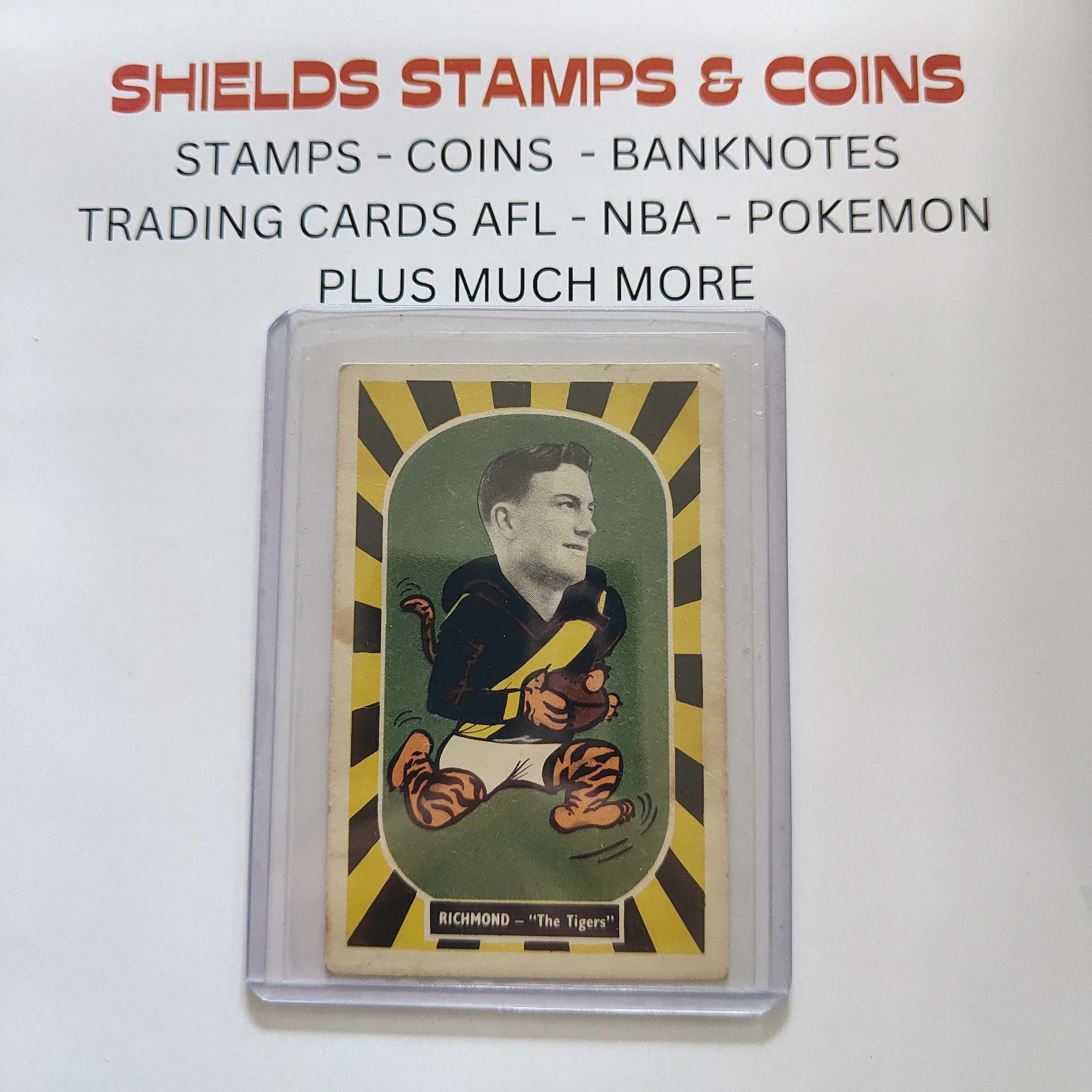 1957 Kornies Footballer Mascot Swap Card Laurie Sharp Richmond