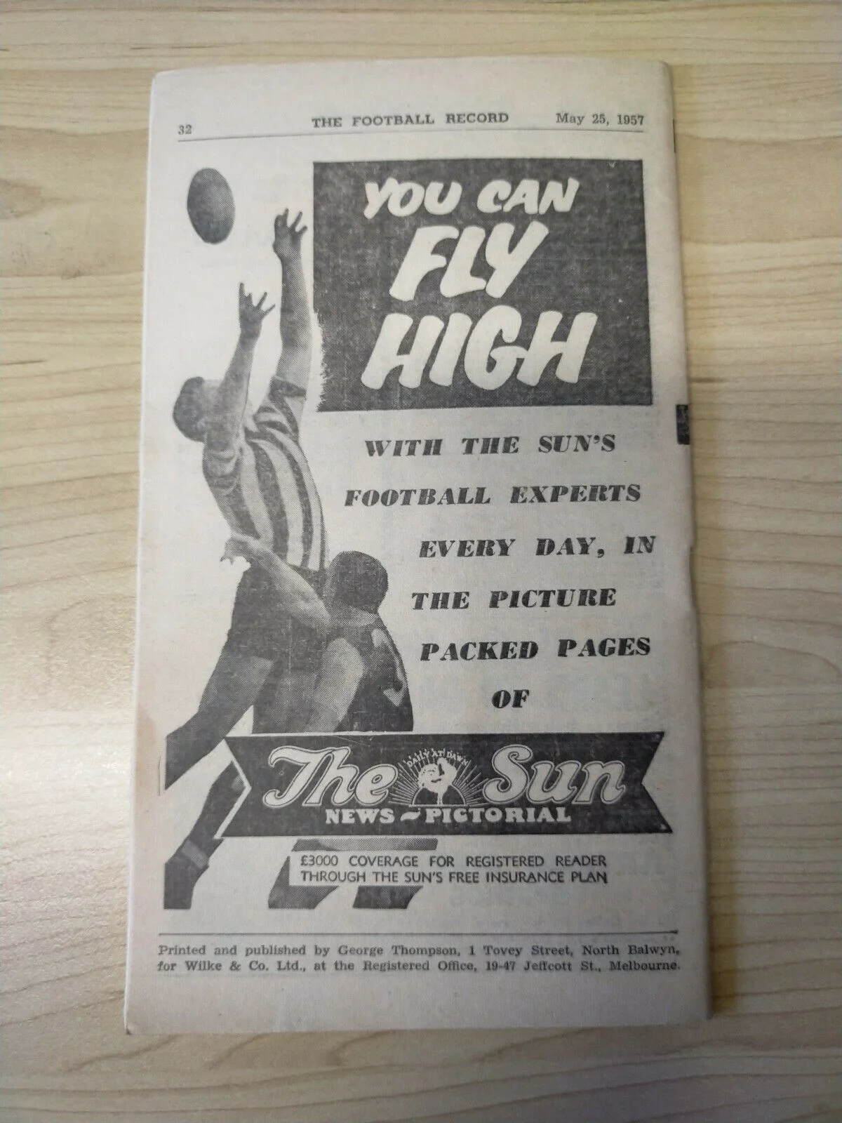 VFL Football Record 1957 May 25 North Melbourne v Collingwood - Image 3