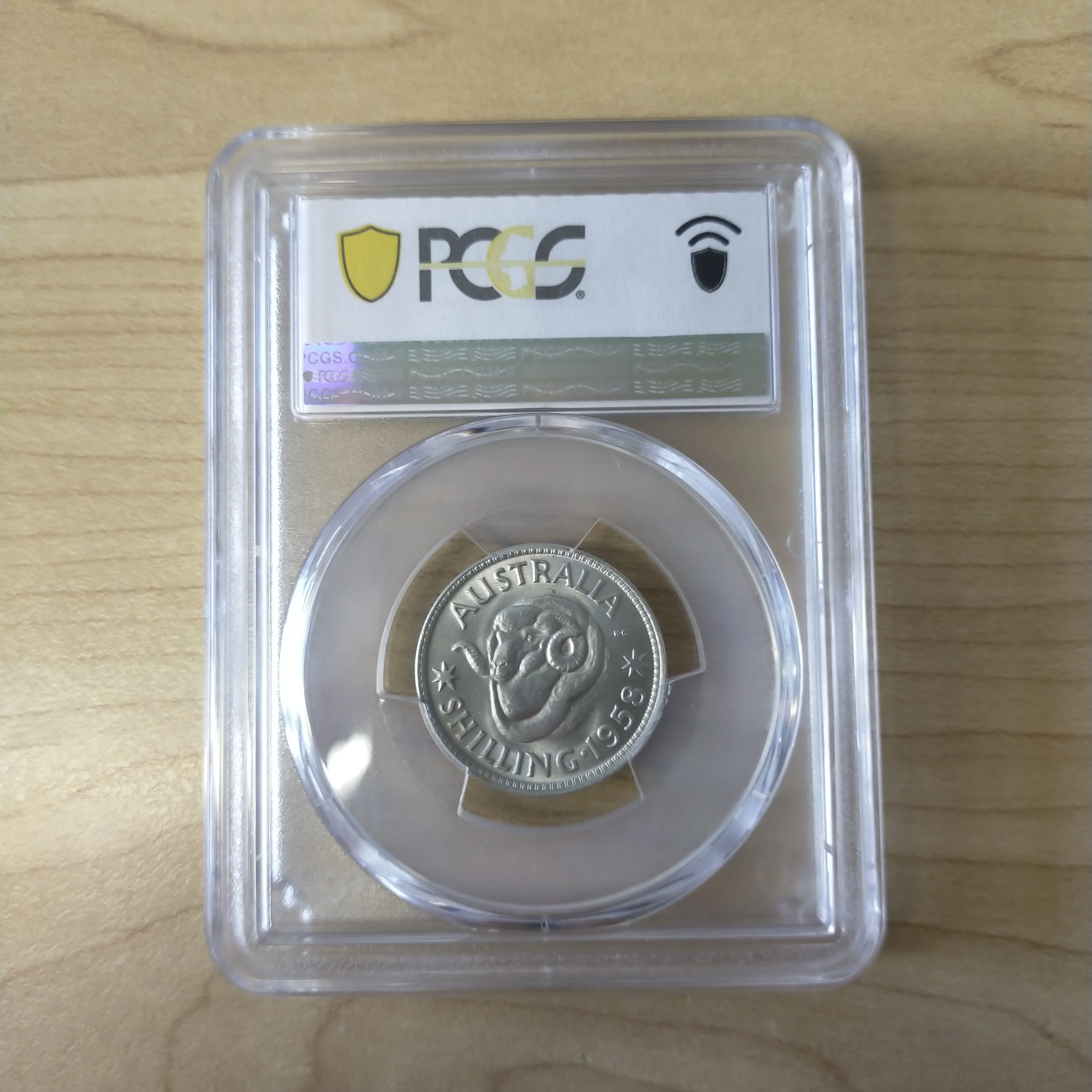 1958 (m) 1/- One Shilling PCGS Graded MS66 Slabbed Coin - Image 2